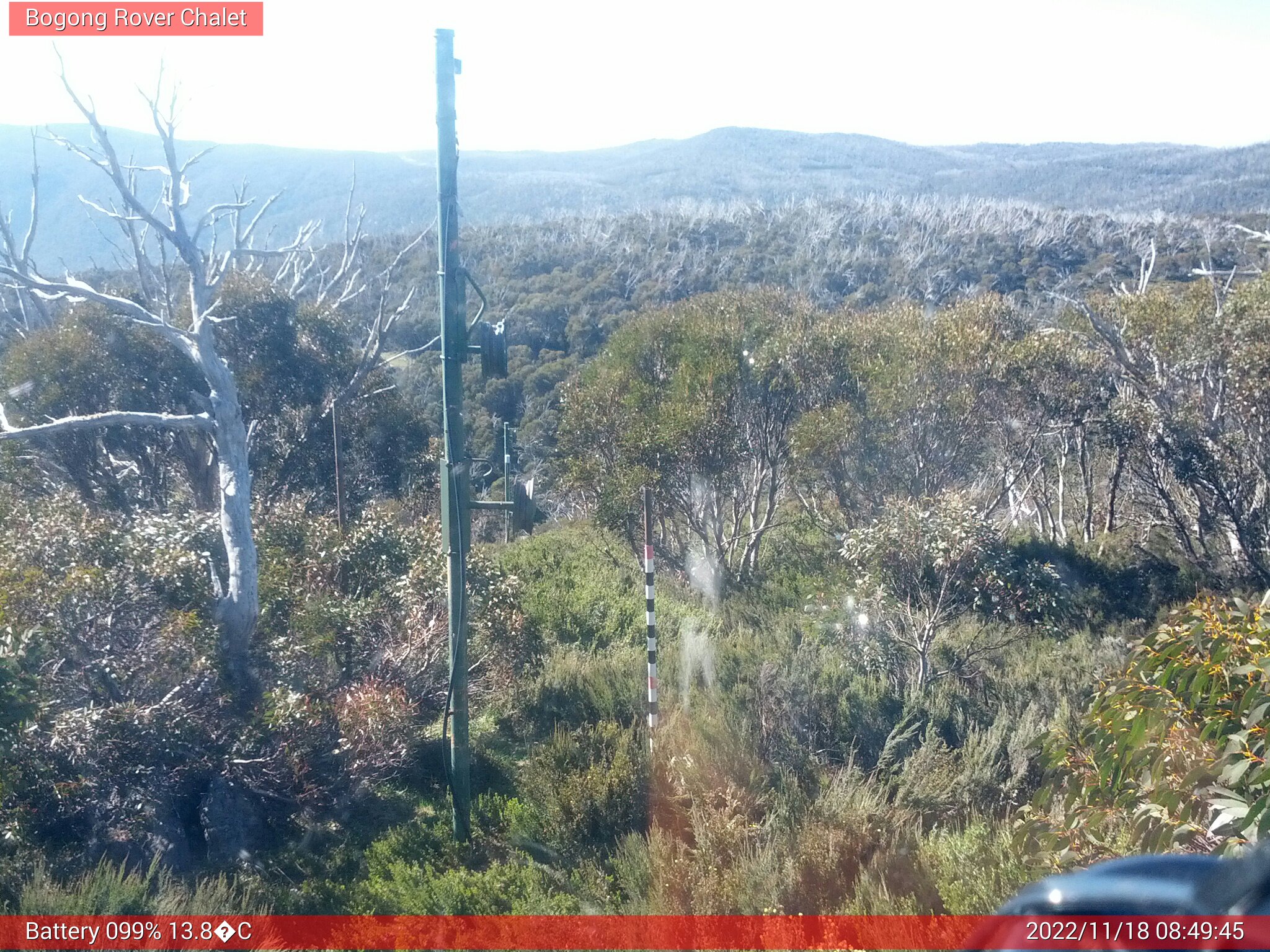 Bogong Web Cam 8:49am Friday 18th of November 2022