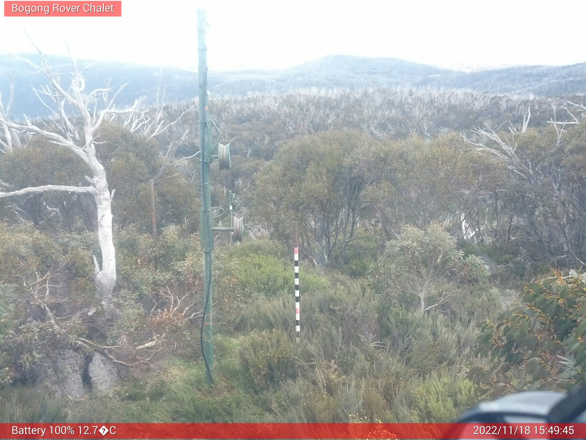 Bogong Web Cam 3:49pm Friday 18th of November 2022