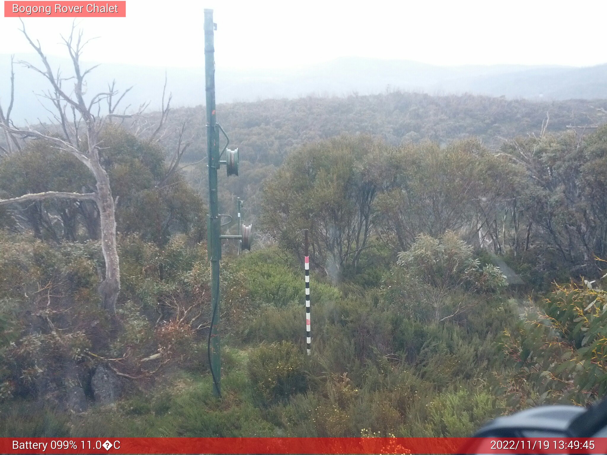 Bogong Web Cam 1:49pm Saturday 19th of November 2022