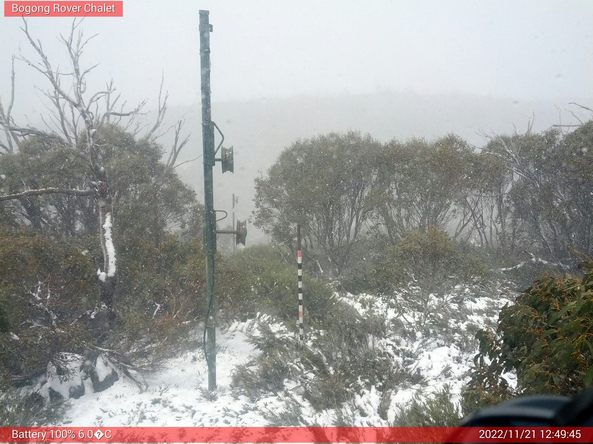 Bogong Web Cam 12:49pm Monday 21st of November 2022