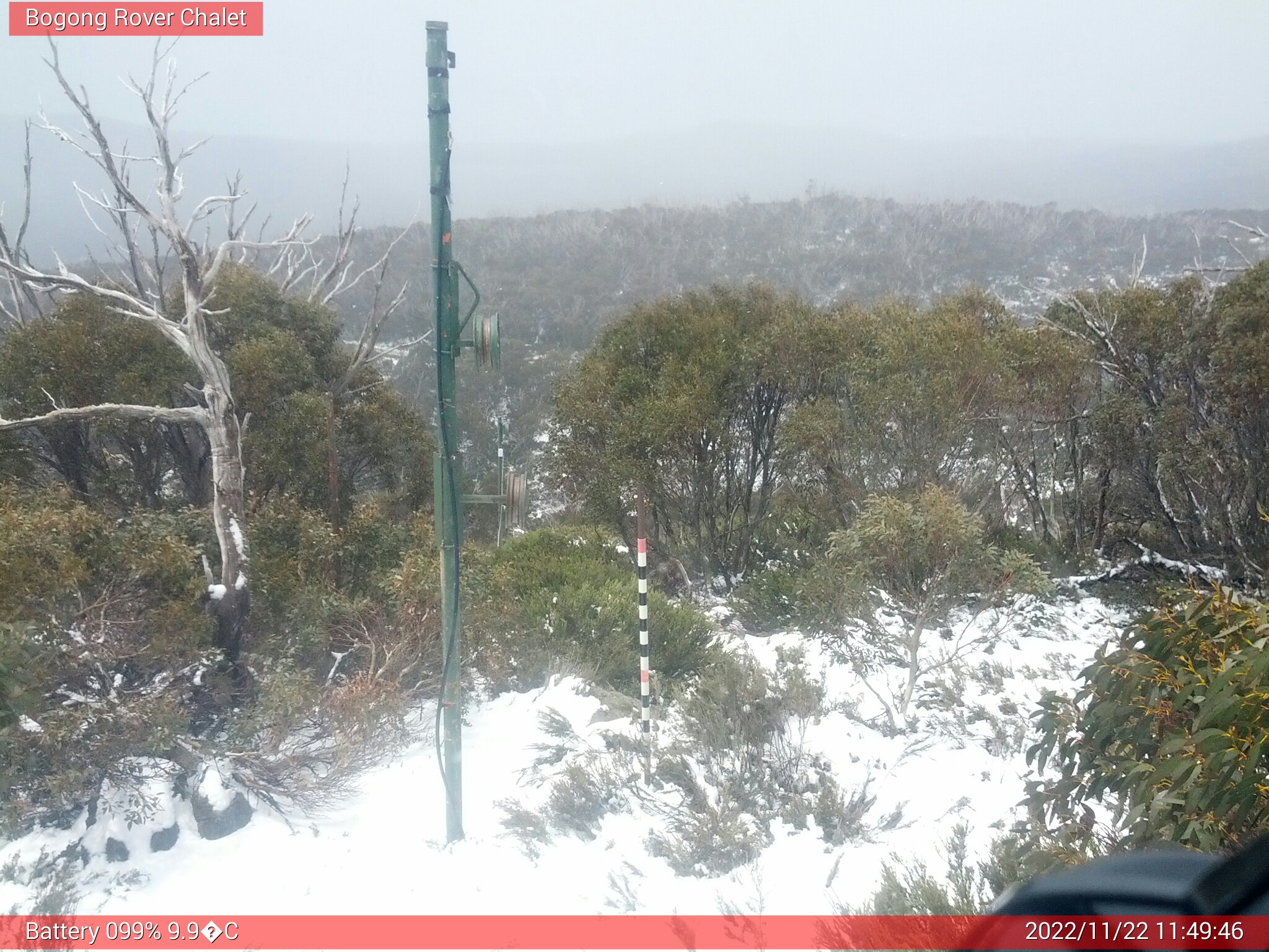 Bogong Web Cam 11:49am Tuesday 22nd of November 2022