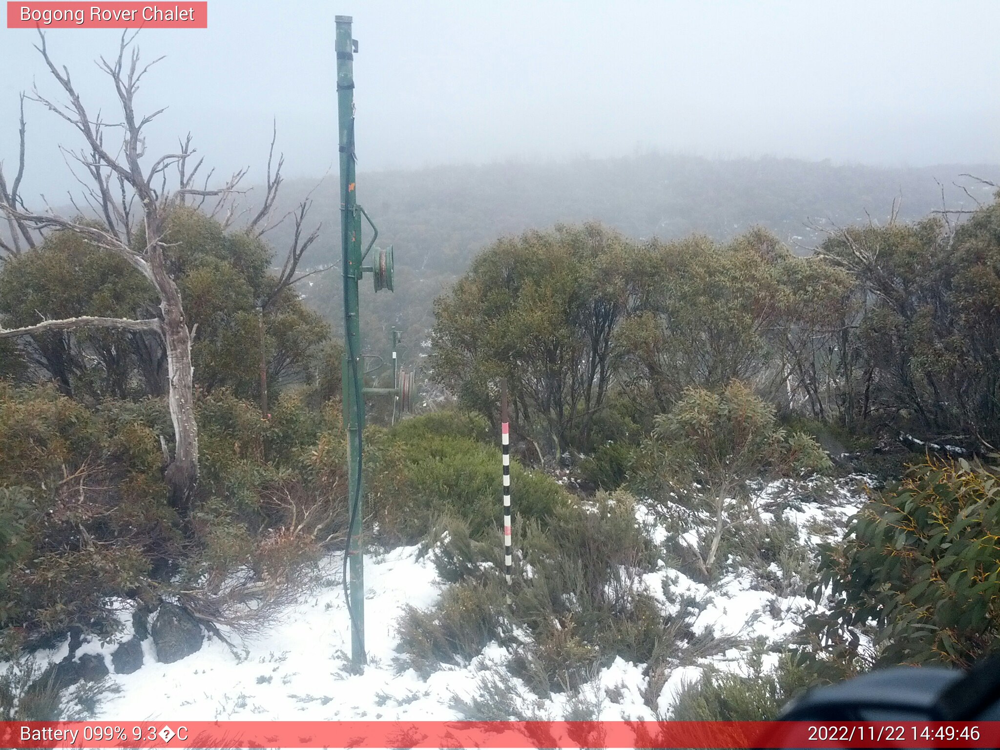 Bogong Web Cam 2:49pm Tuesday 22nd of November 2022