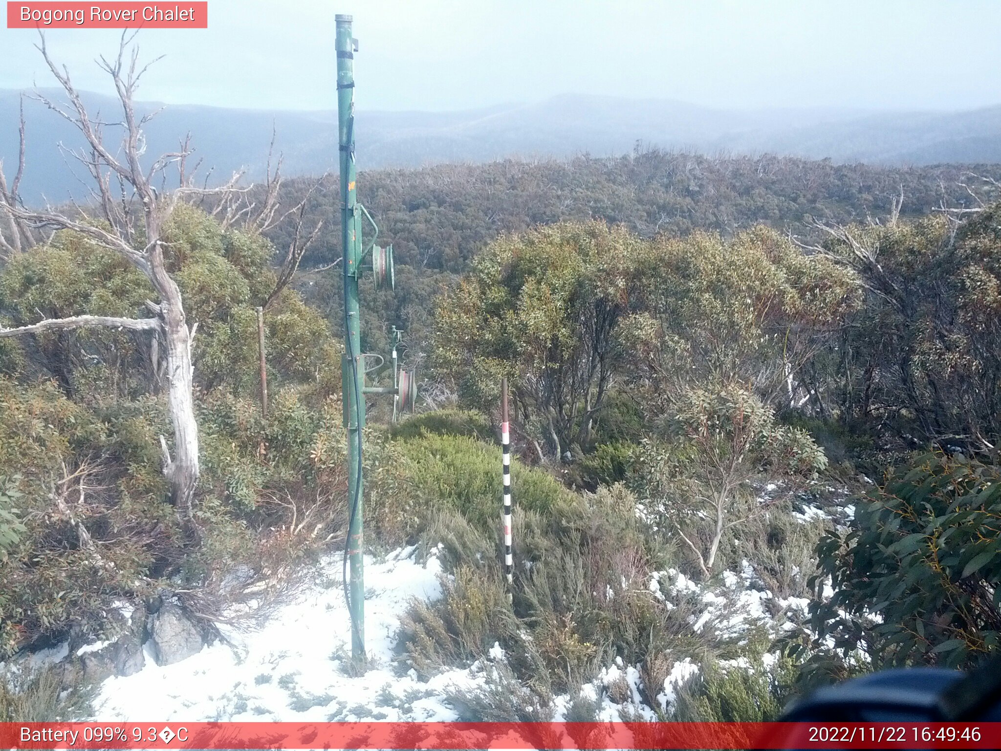 Bogong Web Cam 4:49pm Tuesday 22nd of November 2022