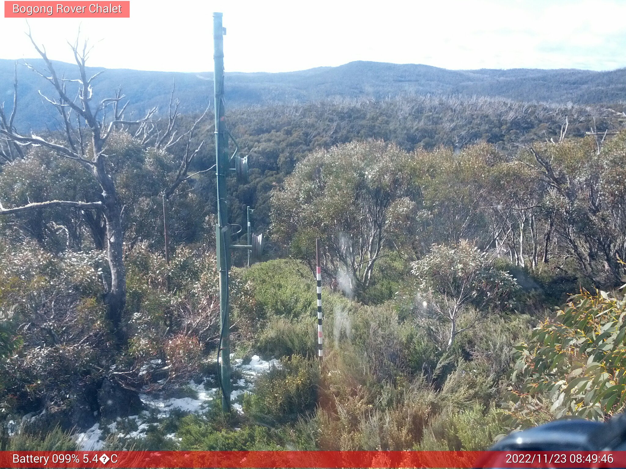 Bogong Web Cam 8:49am Wednesday 23rd of November 2022