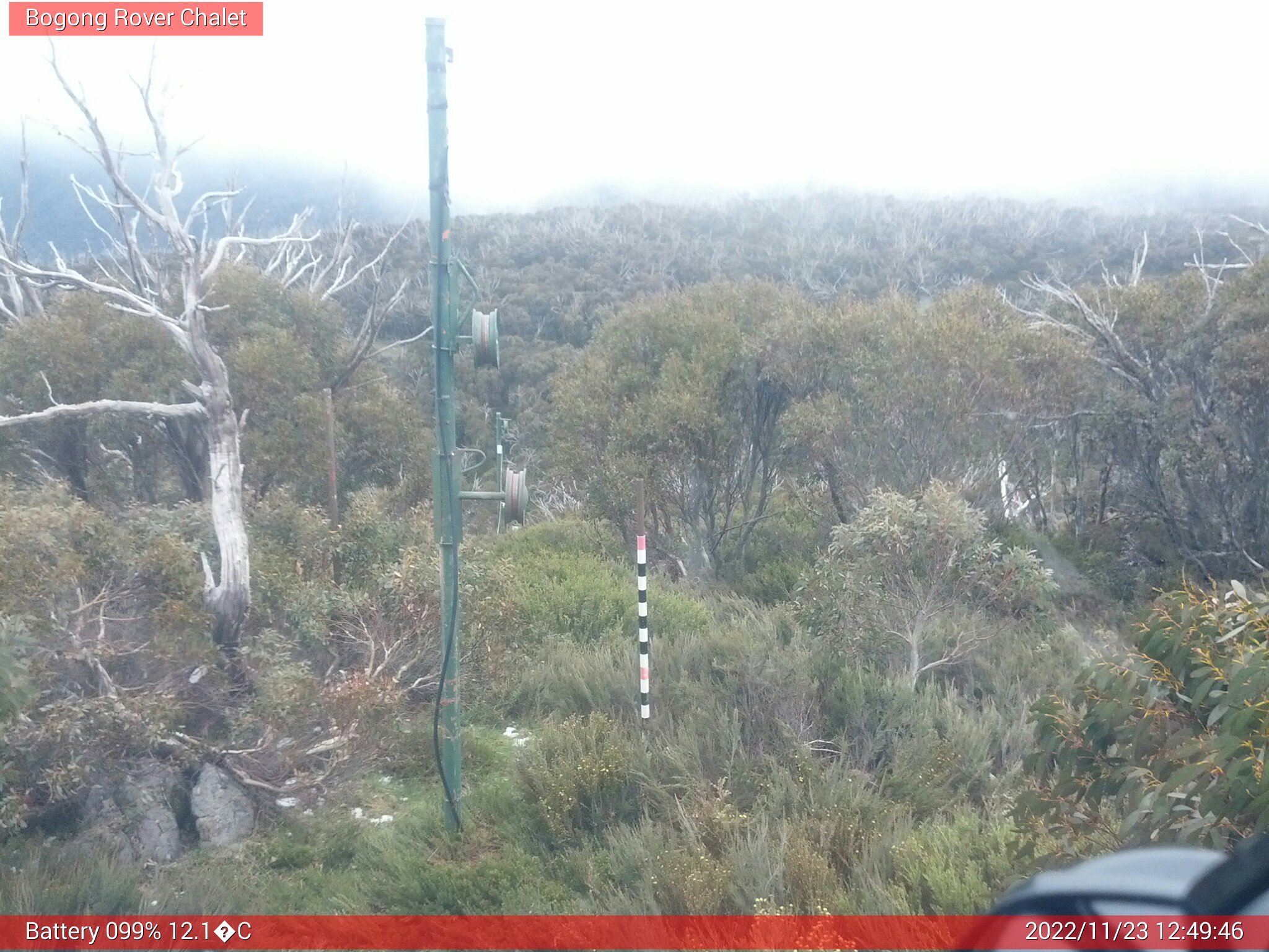 Bogong Web Cam 12:49pm Wednesday 23rd of November 2022