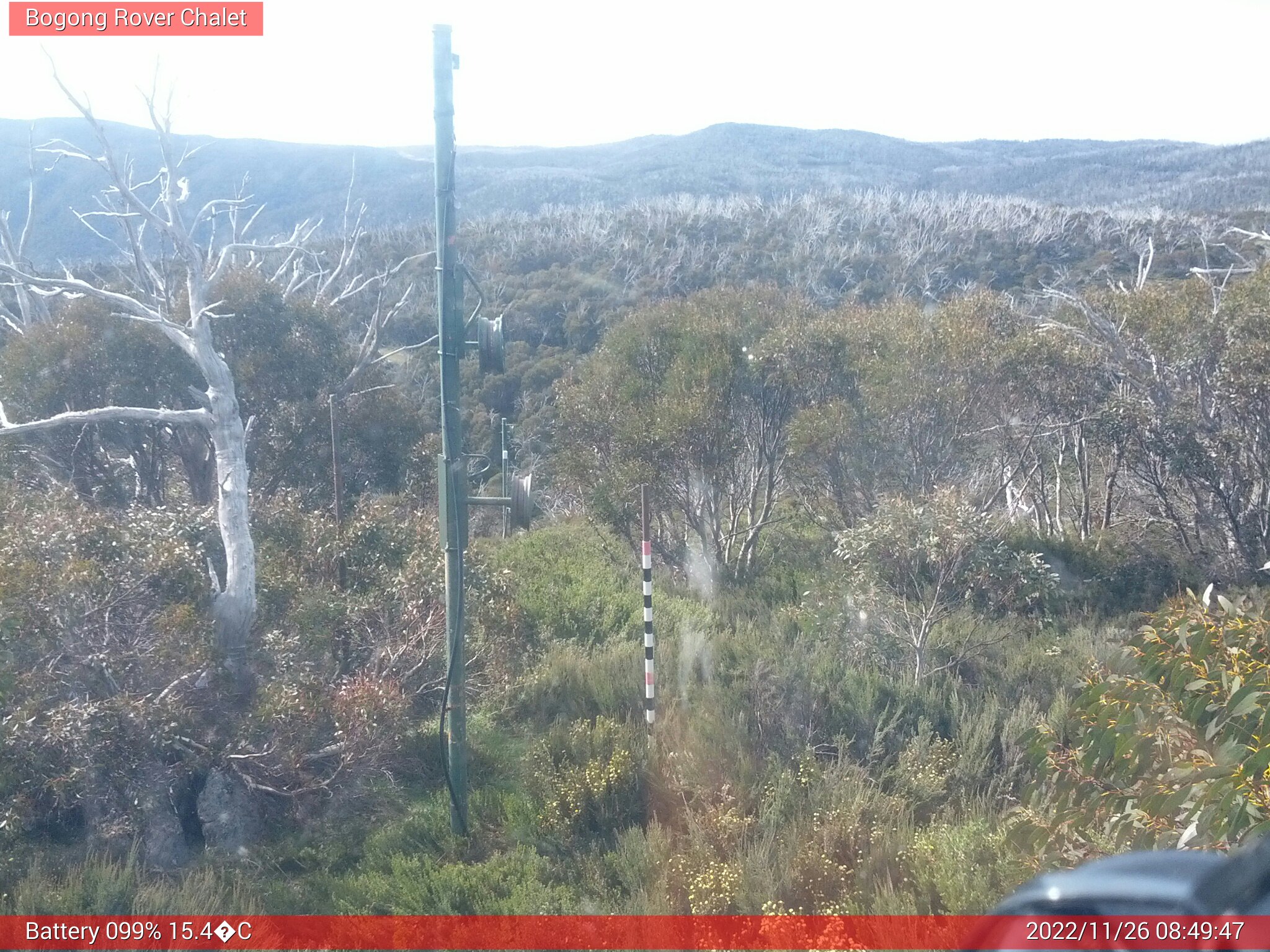 Bogong Web Cam 8:49am Saturday 26th of November 2022