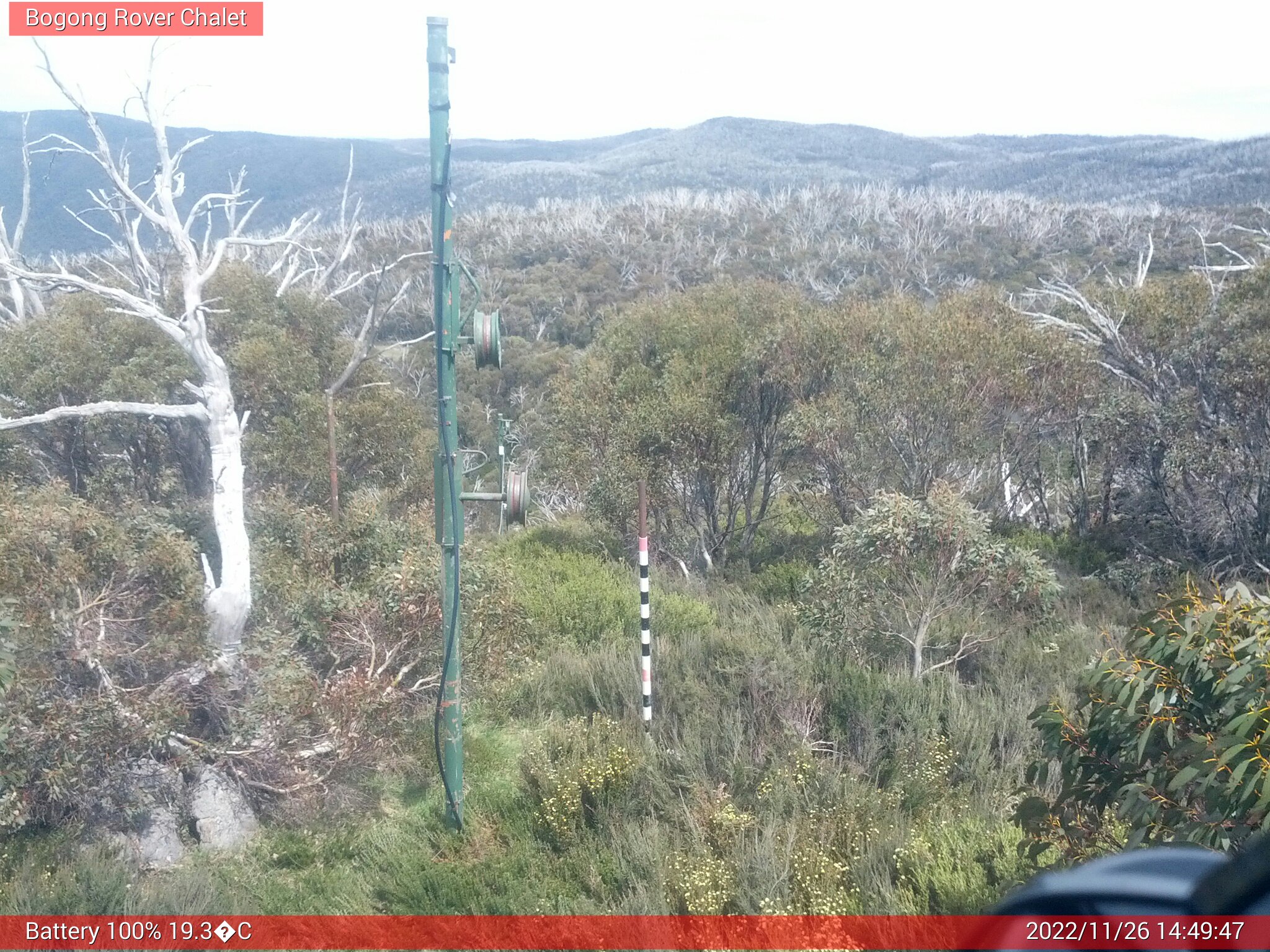 Bogong Web Cam 2:49pm Saturday 26th of November 2022