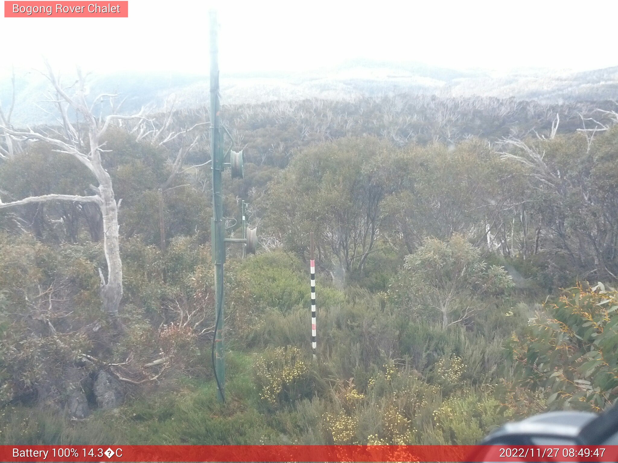 Bogong Web Cam 8:49am Sunday 27th of November 2022