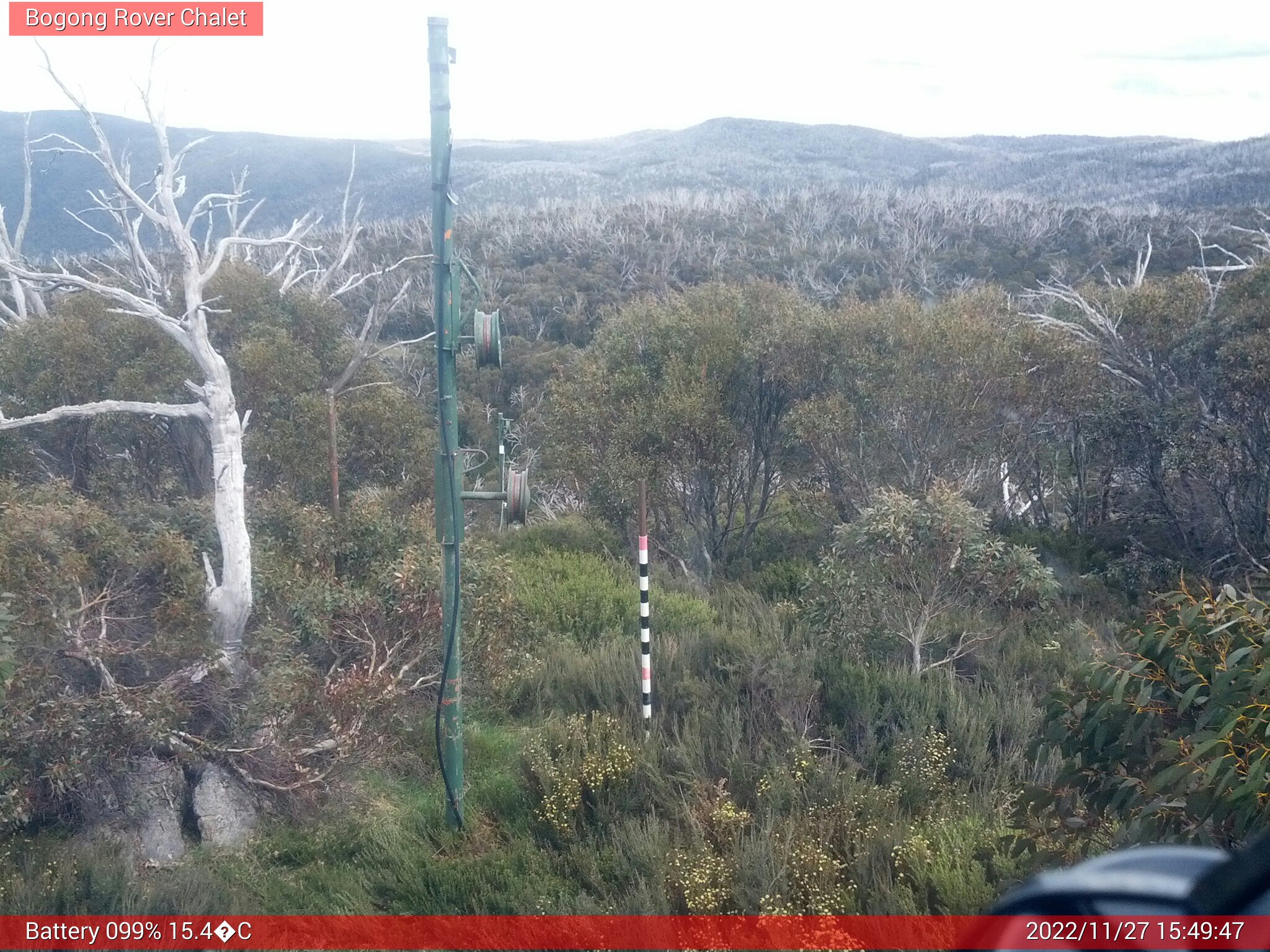 Bogong Web Cam 3:49pm Sunday 27th of November 2022