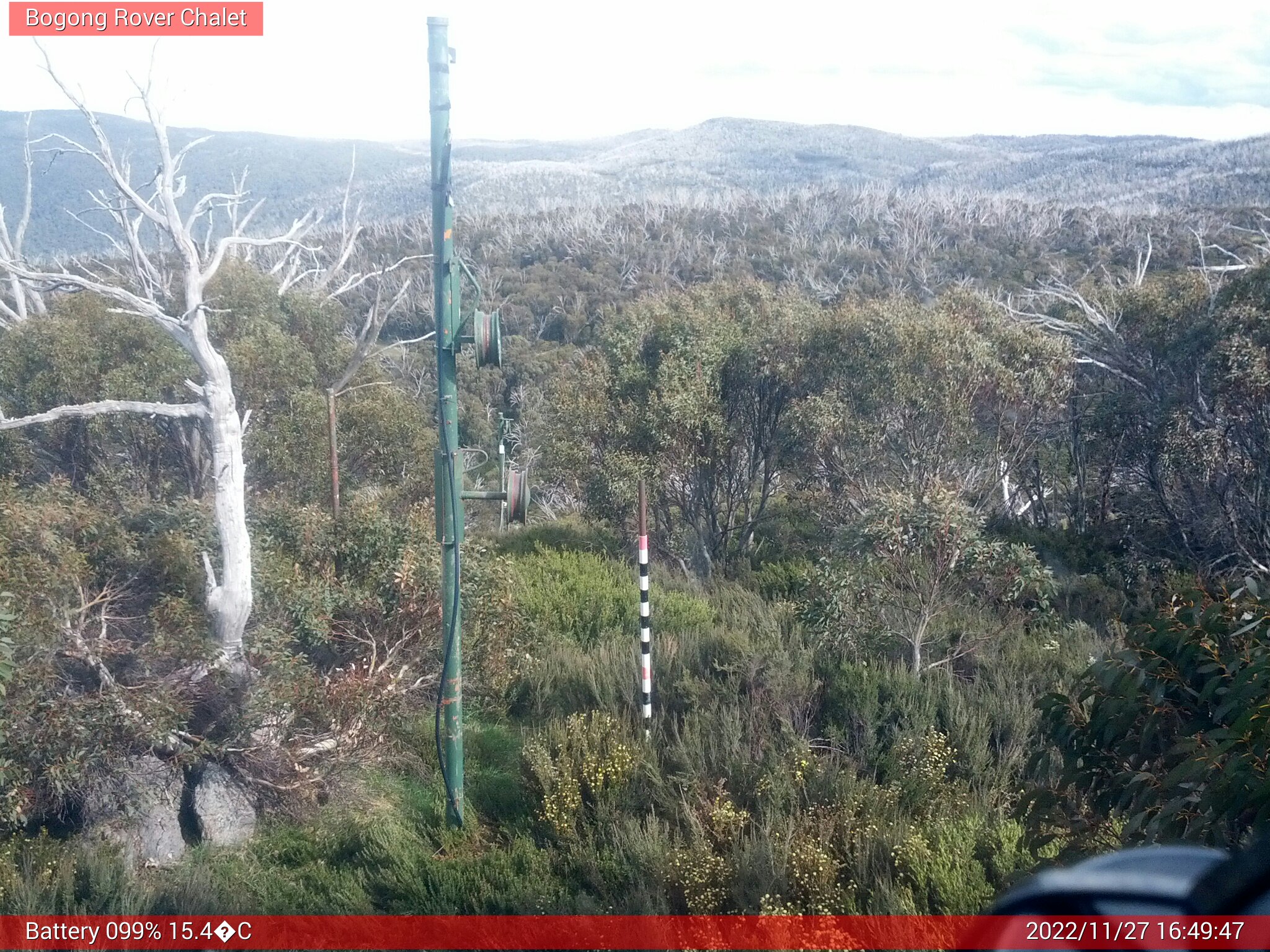 Bogong Web Cam 4:49pm Sunday 27th of November 2022