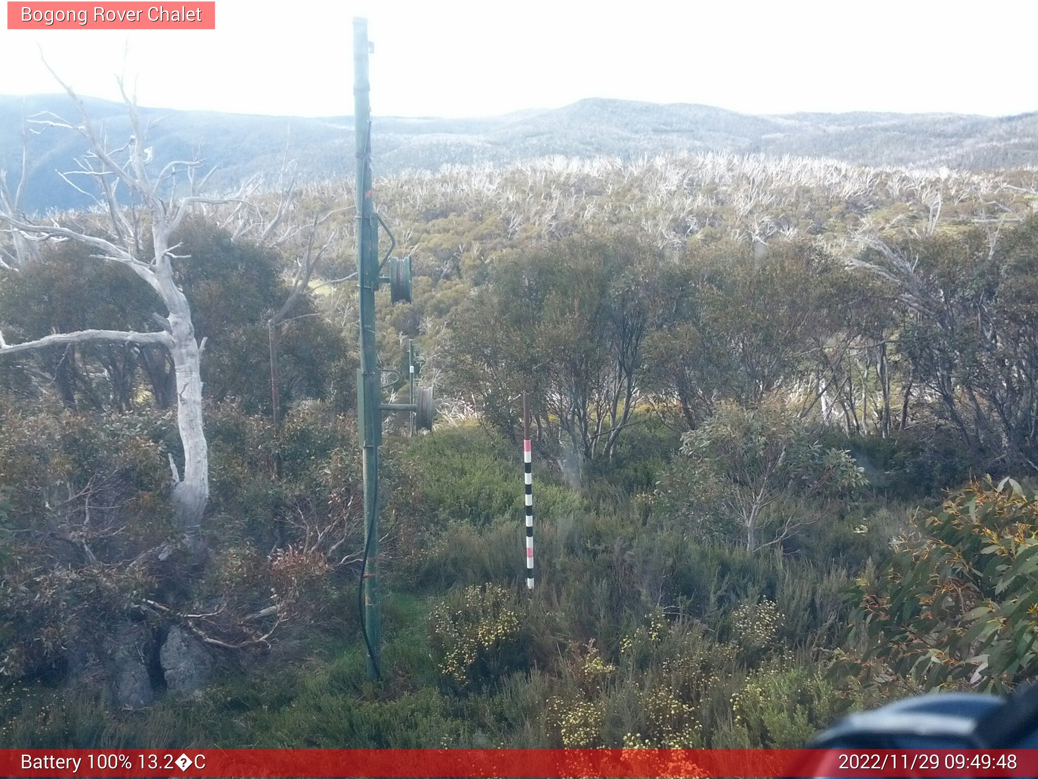 Bogong Web Cam 9:49am Tuesday 29th of November 2022