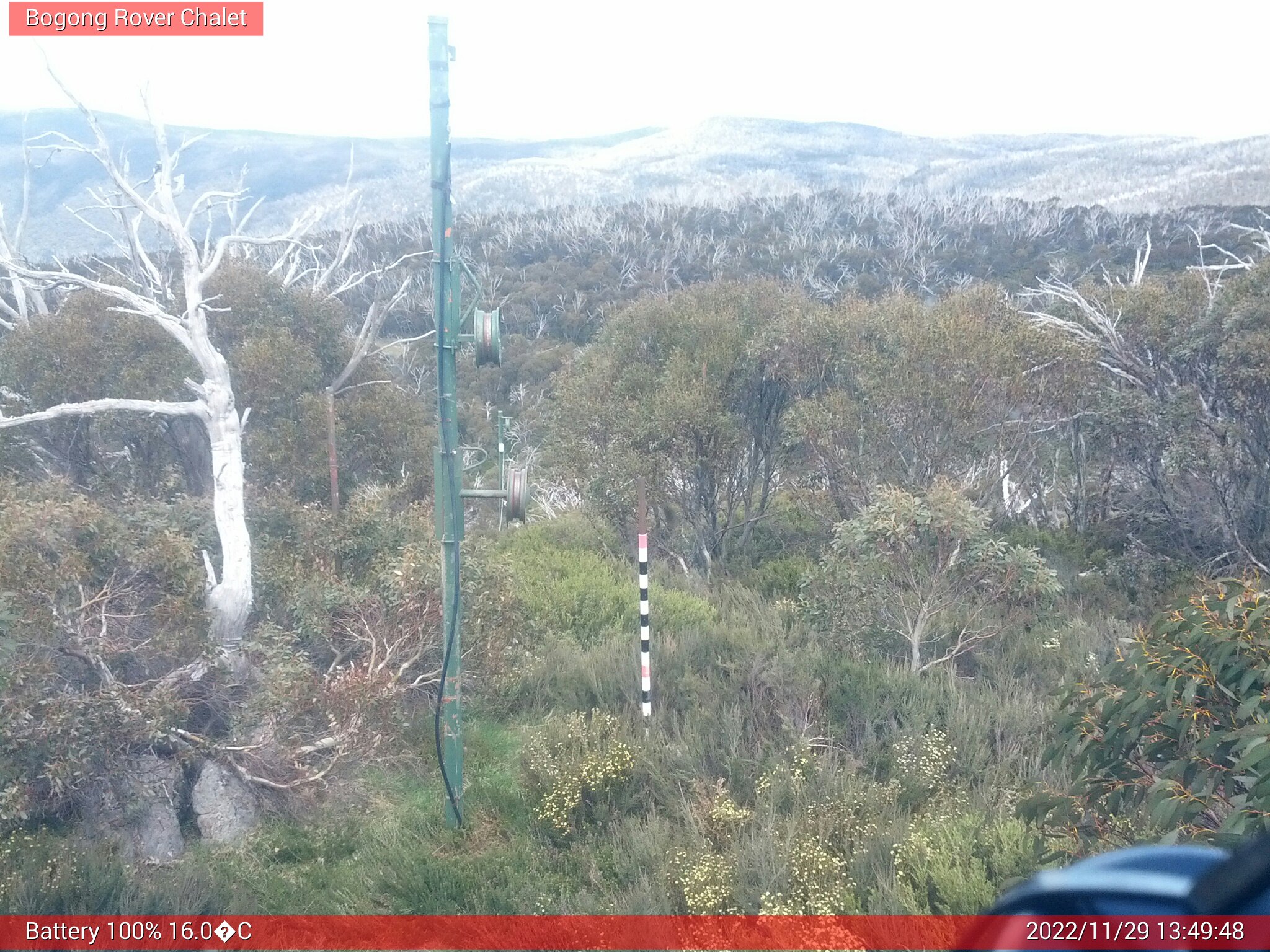 Bogong Web Cam 1:49pm Tuesday 29th of November 2022