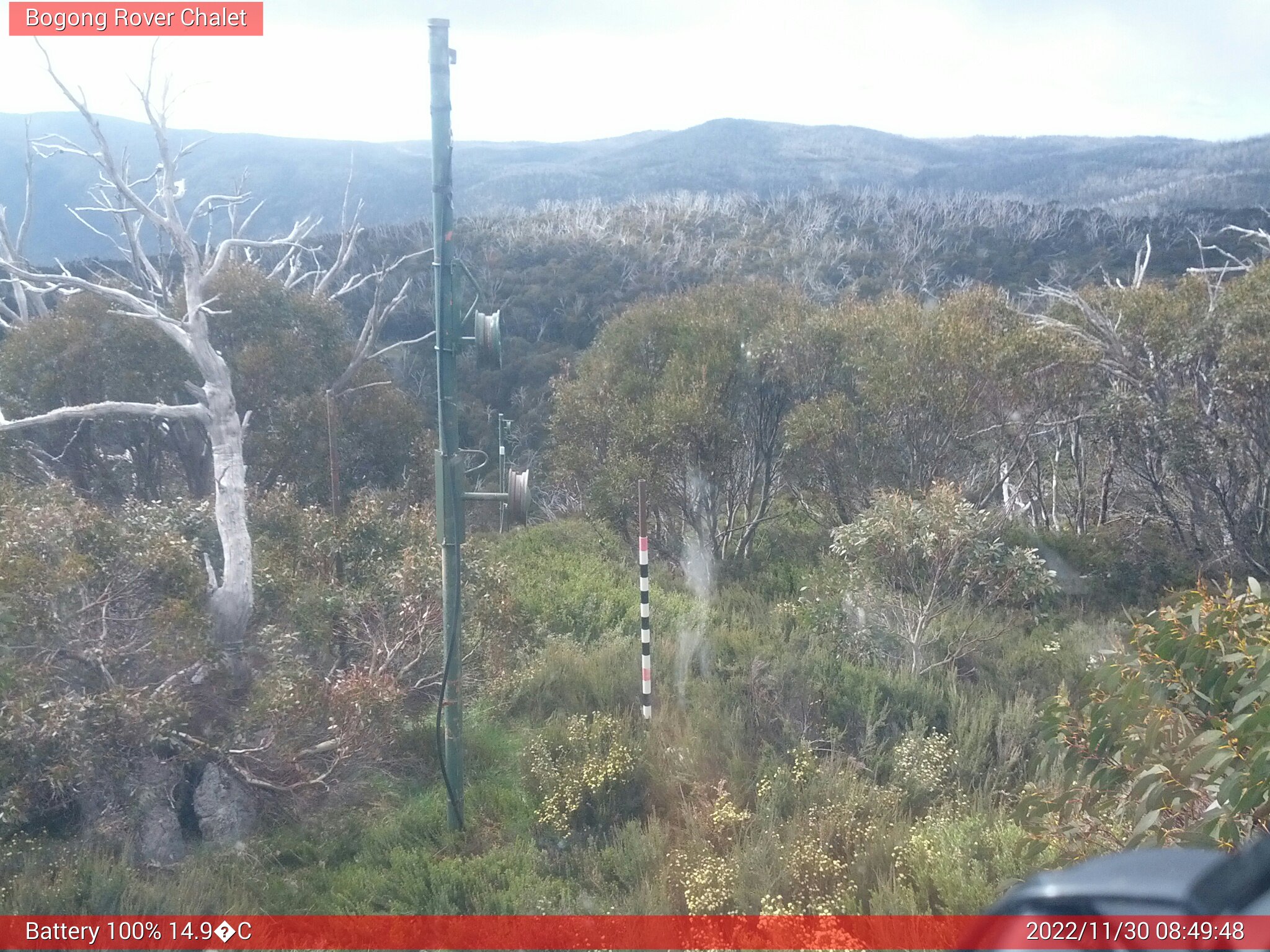 Bogong Web Cam 8:49am Wednesday 30th of November 2022