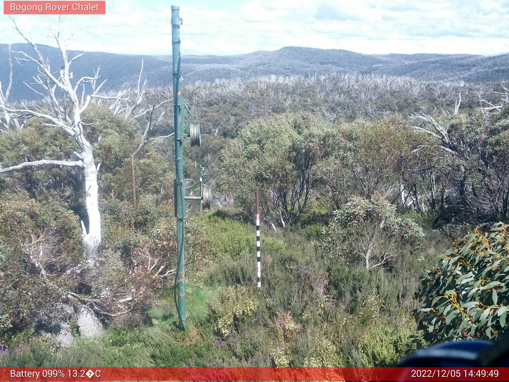 Bogong Web Cam 2:49pm Monday 5th of December 2022