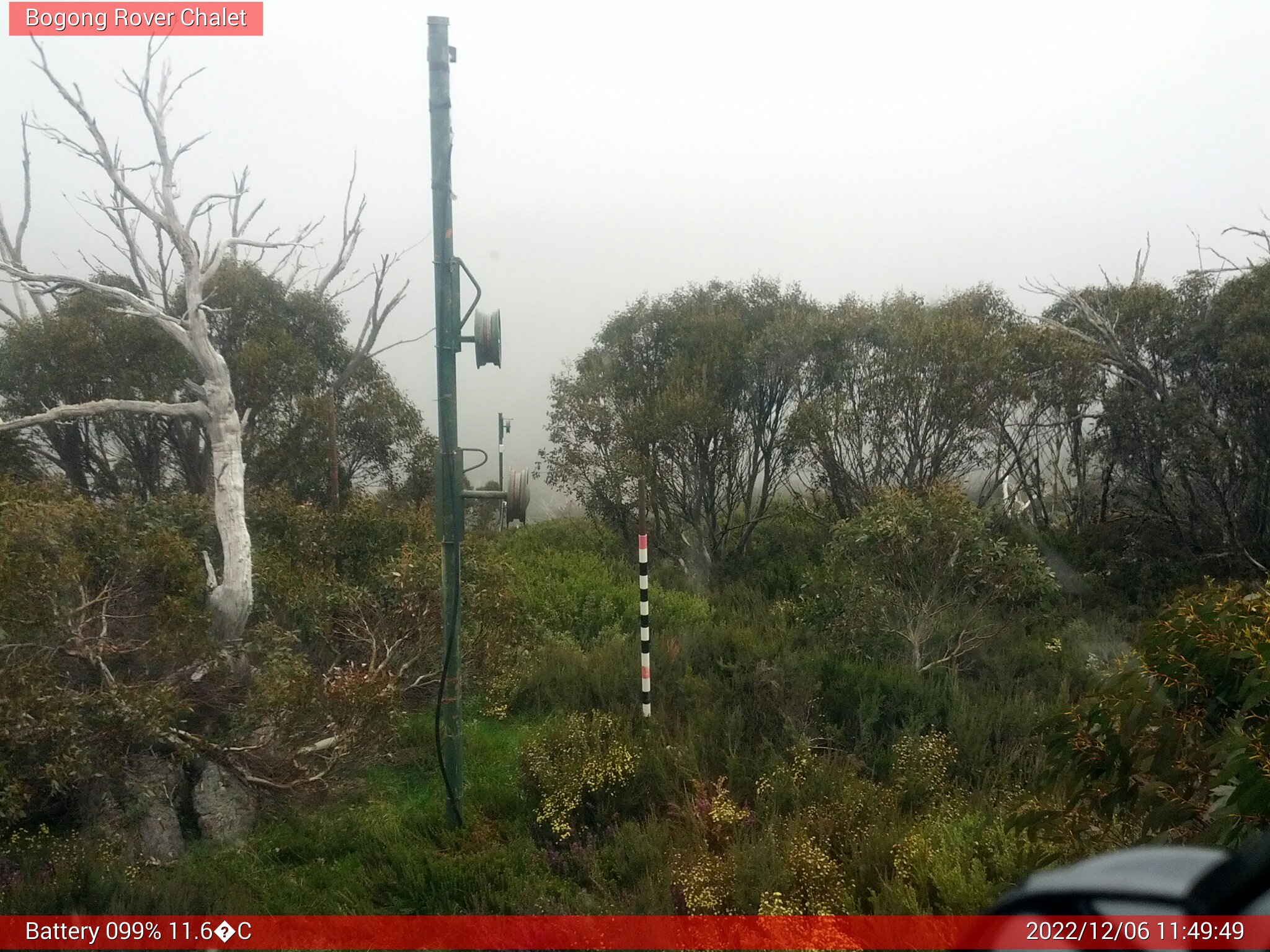 Bogong Web Cam 11:49am Tuesday 6th of December 2022