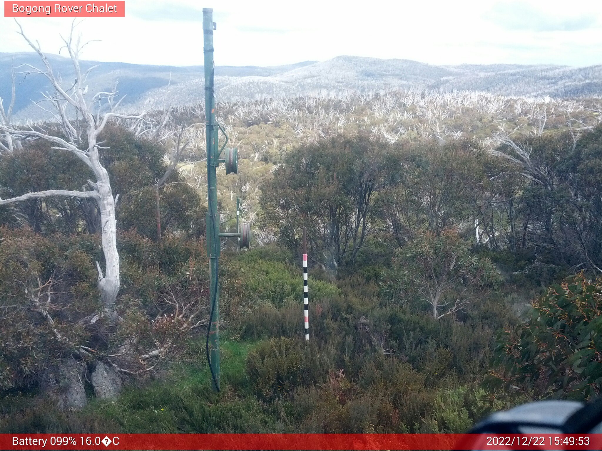 Bogong Web Cam 3:49pm Thursday 22nd of December 2022