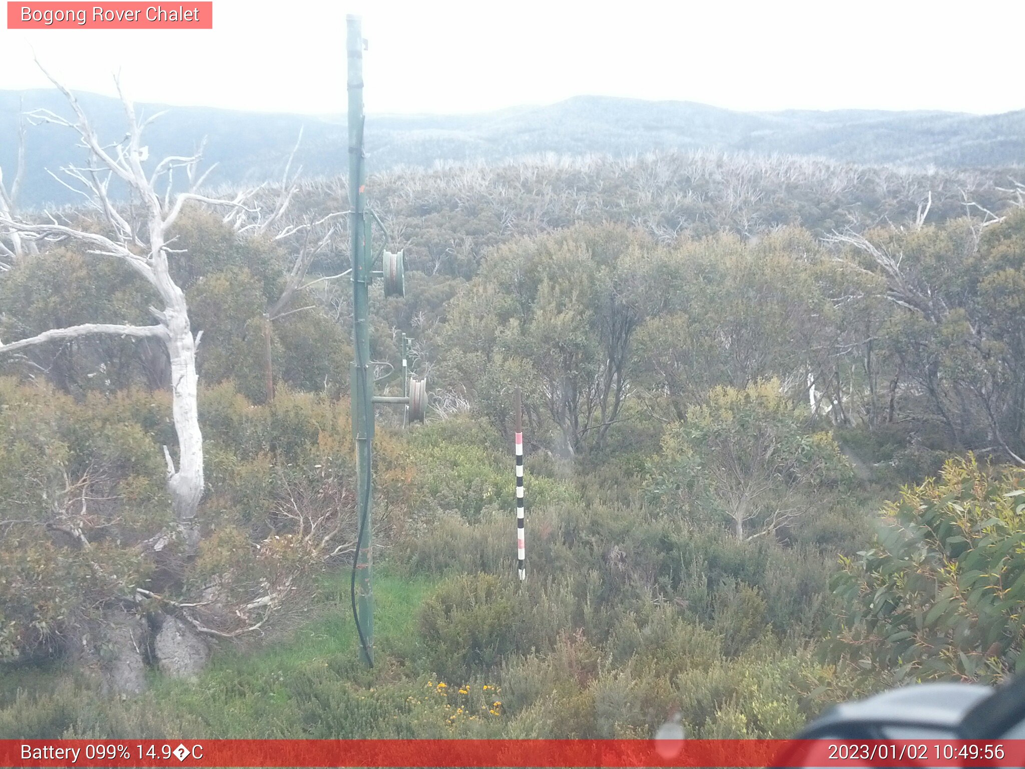 Bogong Web Cam 10:49am Monday 2nd of January 2023