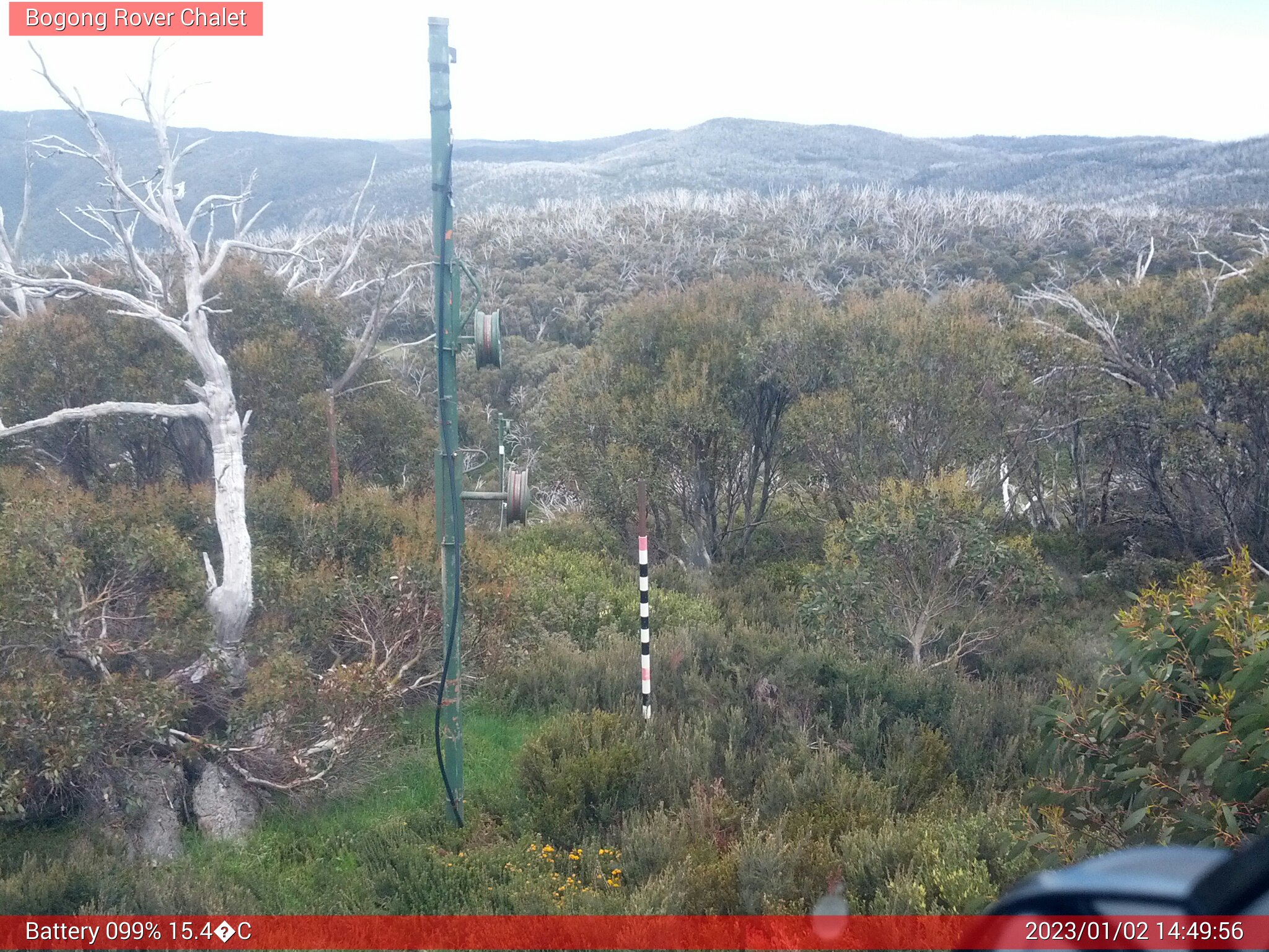 Bogong Web Cam 2:49pm Monday 2nd of January 2023