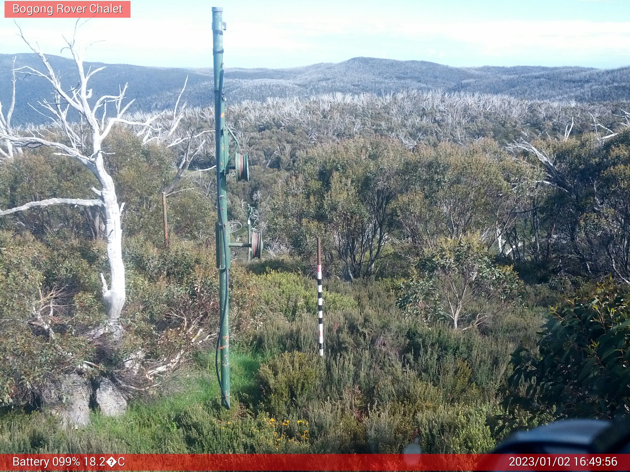 Bogong Web Cam 4:49pm Monday 2nd of January 2023