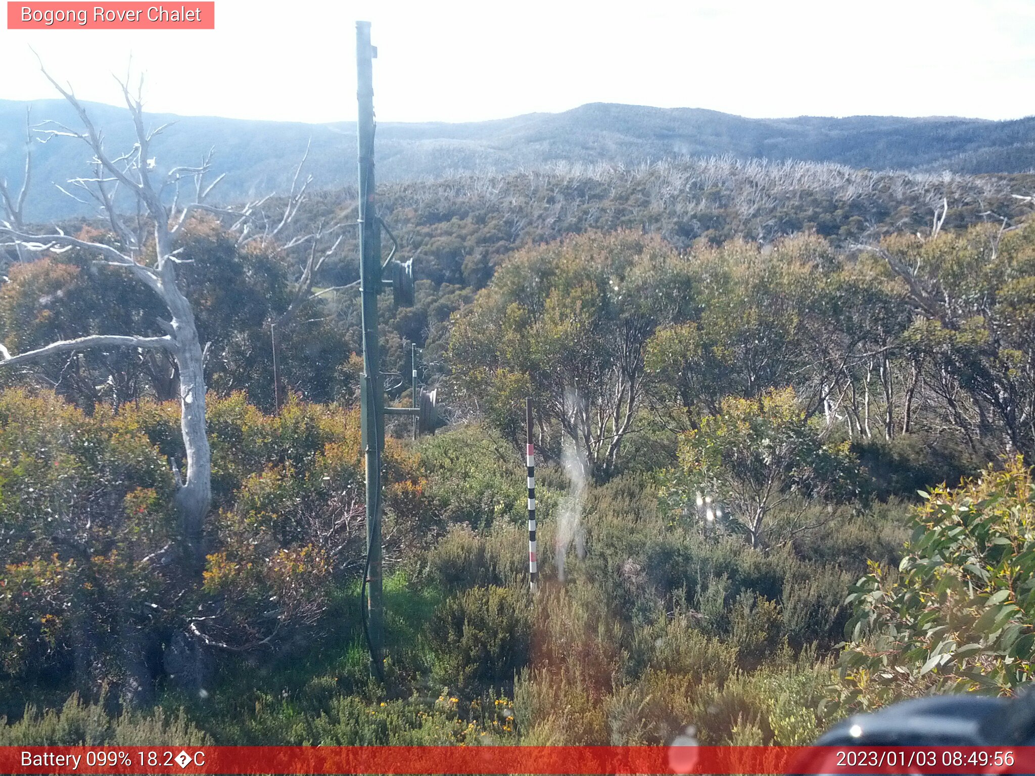 Bogong Web Cam 8:49am Tuesday 3rd of January 2023