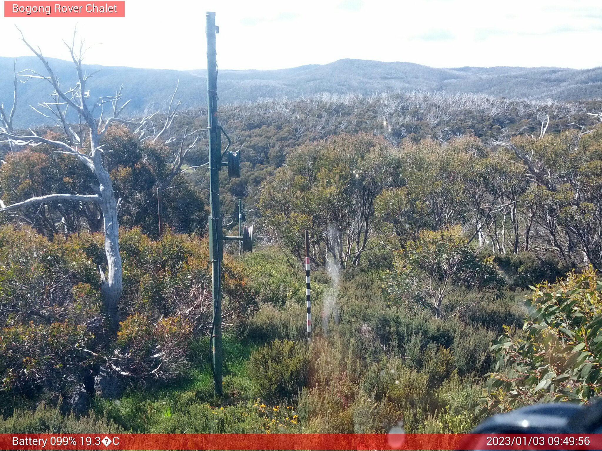 Bogong Web Cam 9:49am Tuesday 3rd of January 2023