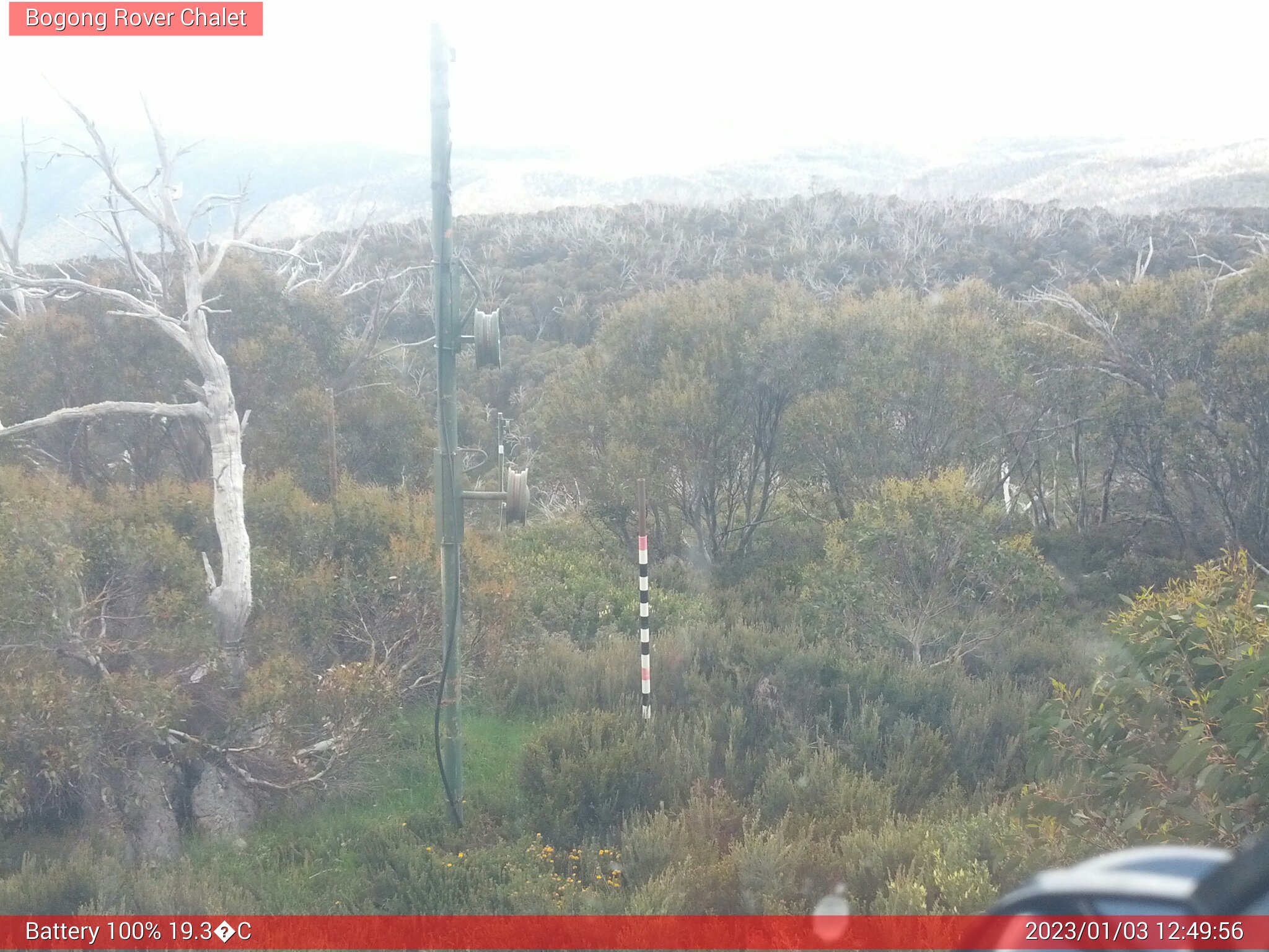 Bogong Web Cam 12:49pm Tuesday 3rd of January 2023