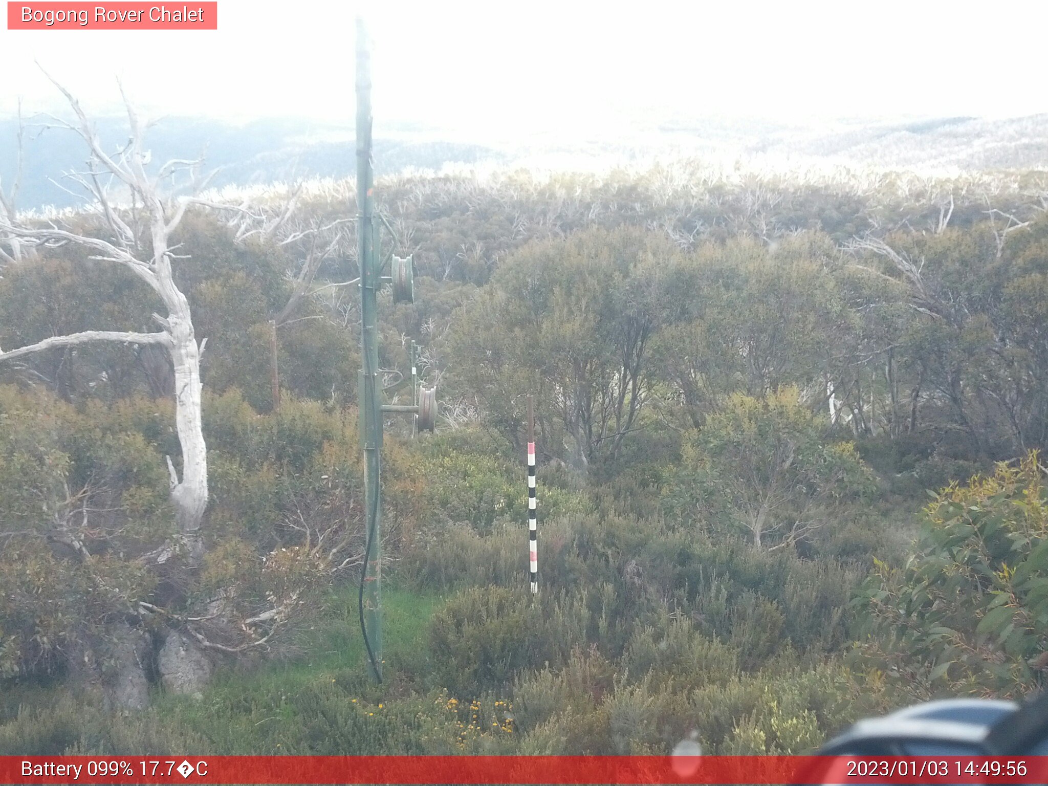 Bogong Web Cam 2:49pm Tuesday 3rd of January 2023