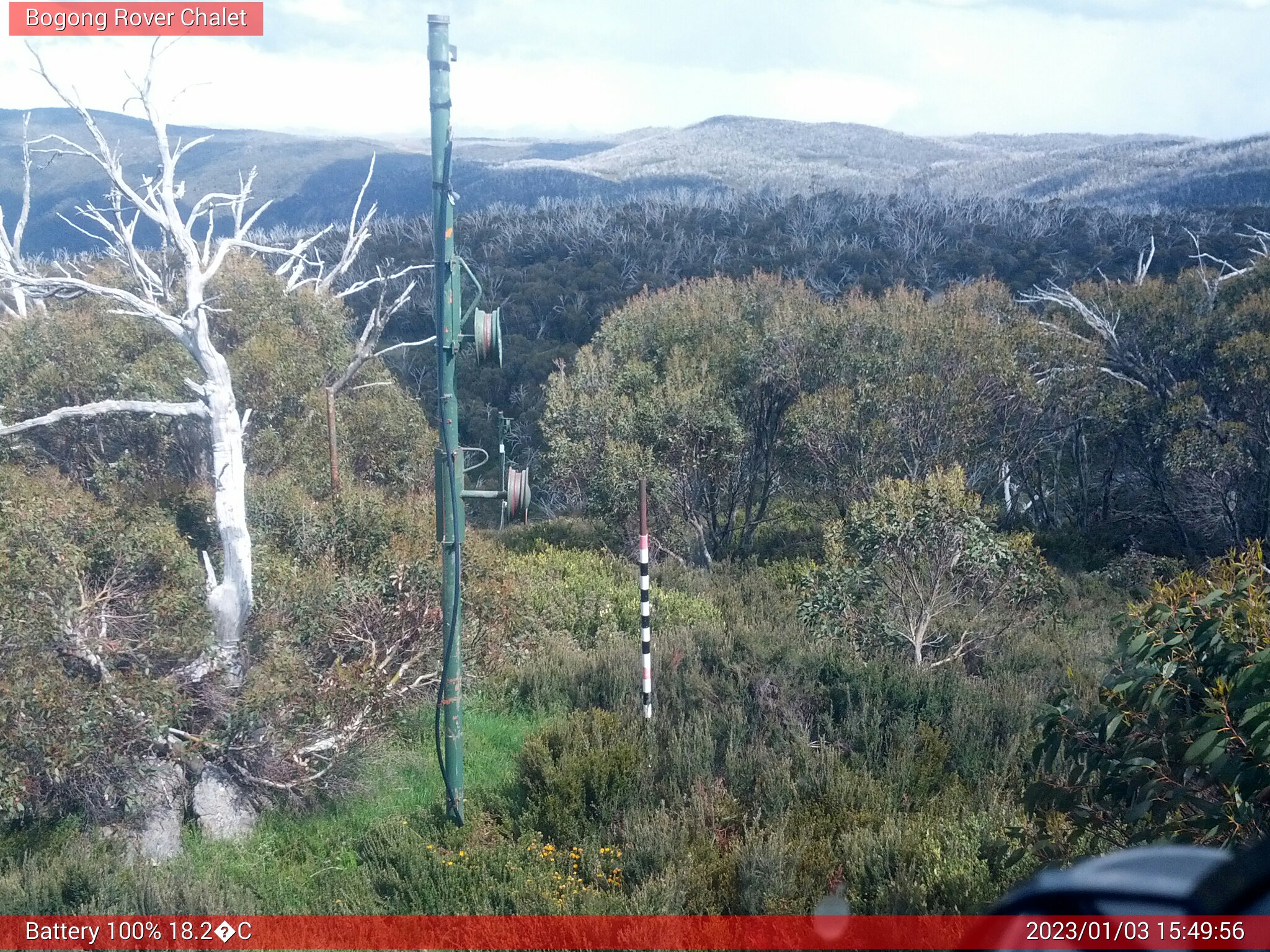 Bogong Web Cam 3:49pm Tuesday 3rd of January 2023