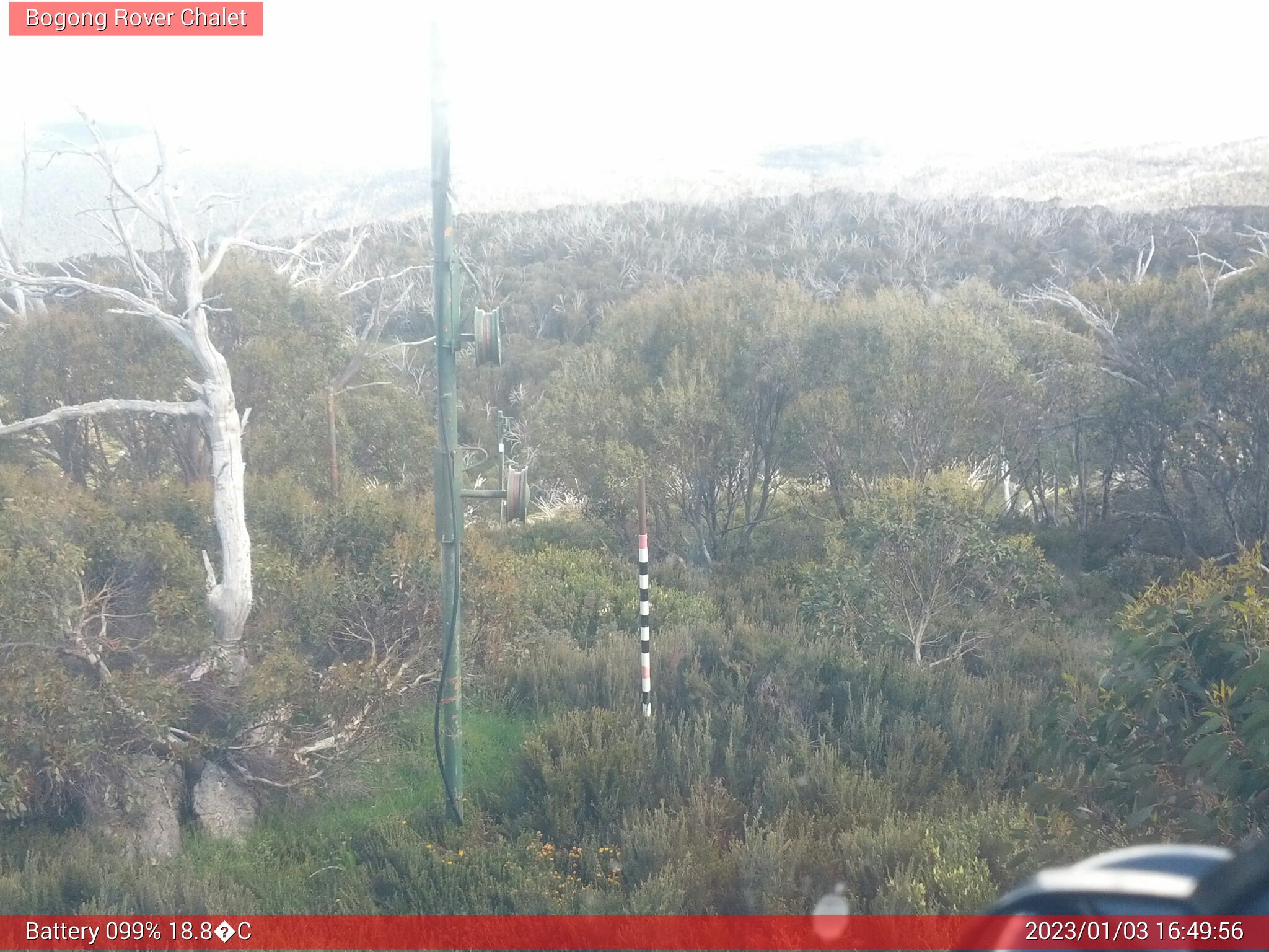 Bogong Web Cam 4:49pm Tuesday 3rd of January 2023