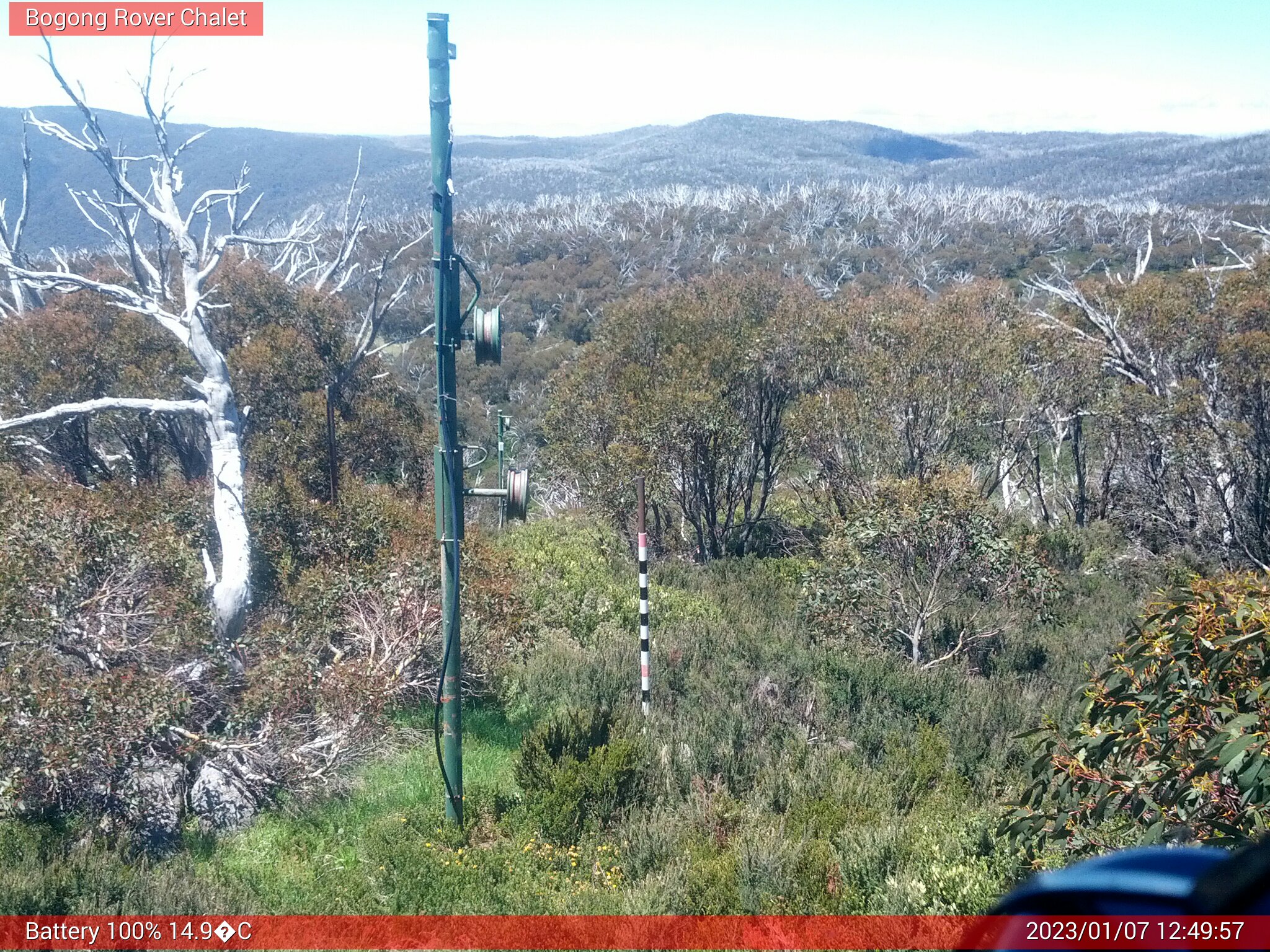 Bogong Web Cam 12:49pm Saturday 7th of January 2023