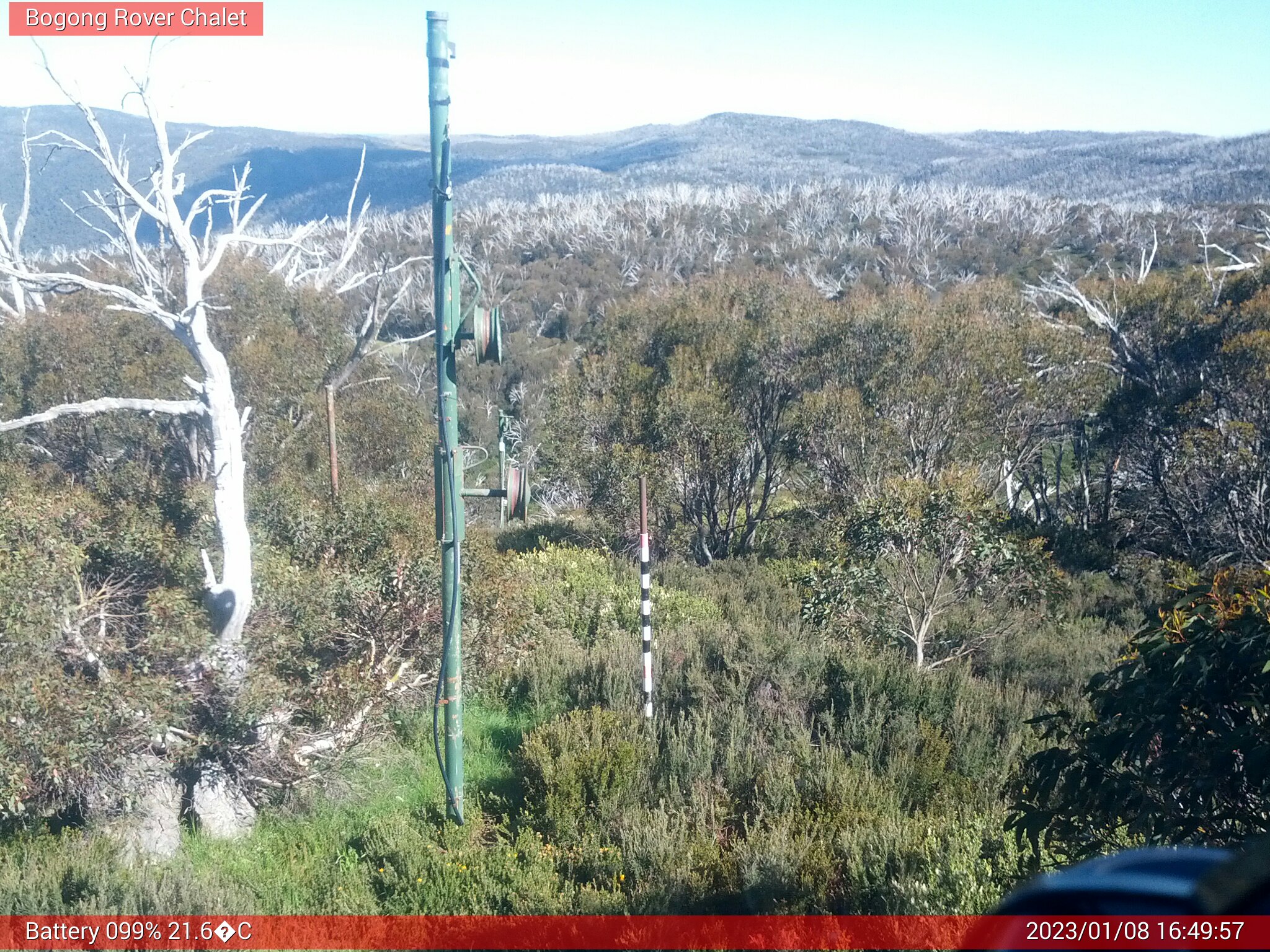 Bogong Web Cam 4:49pm Sunday 8th of January 2023