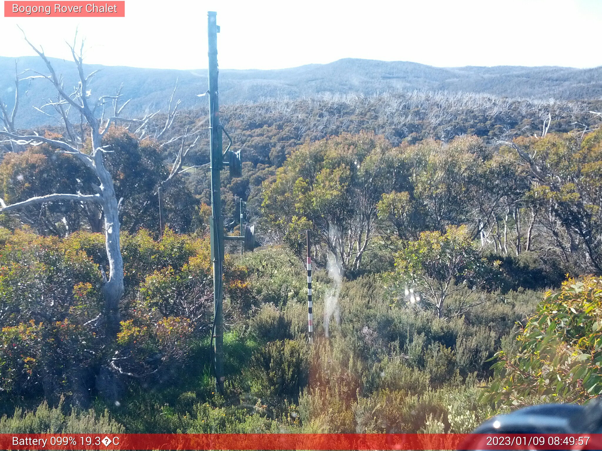 Bogong Web Cam 8:49am Monday 9th of January 2023