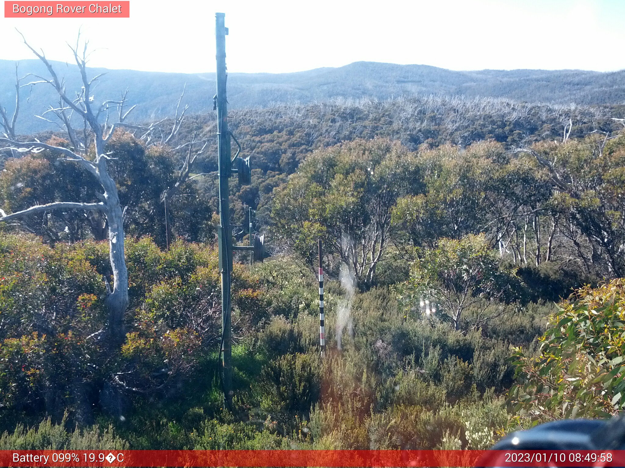 Bogong Web Cam 8:49am Tuesday 10th of January 2023