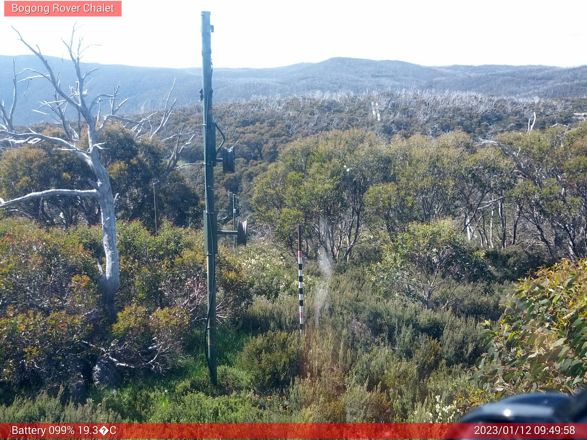 Bogong Web Cam 9:49am Thursday 12th of January 2023