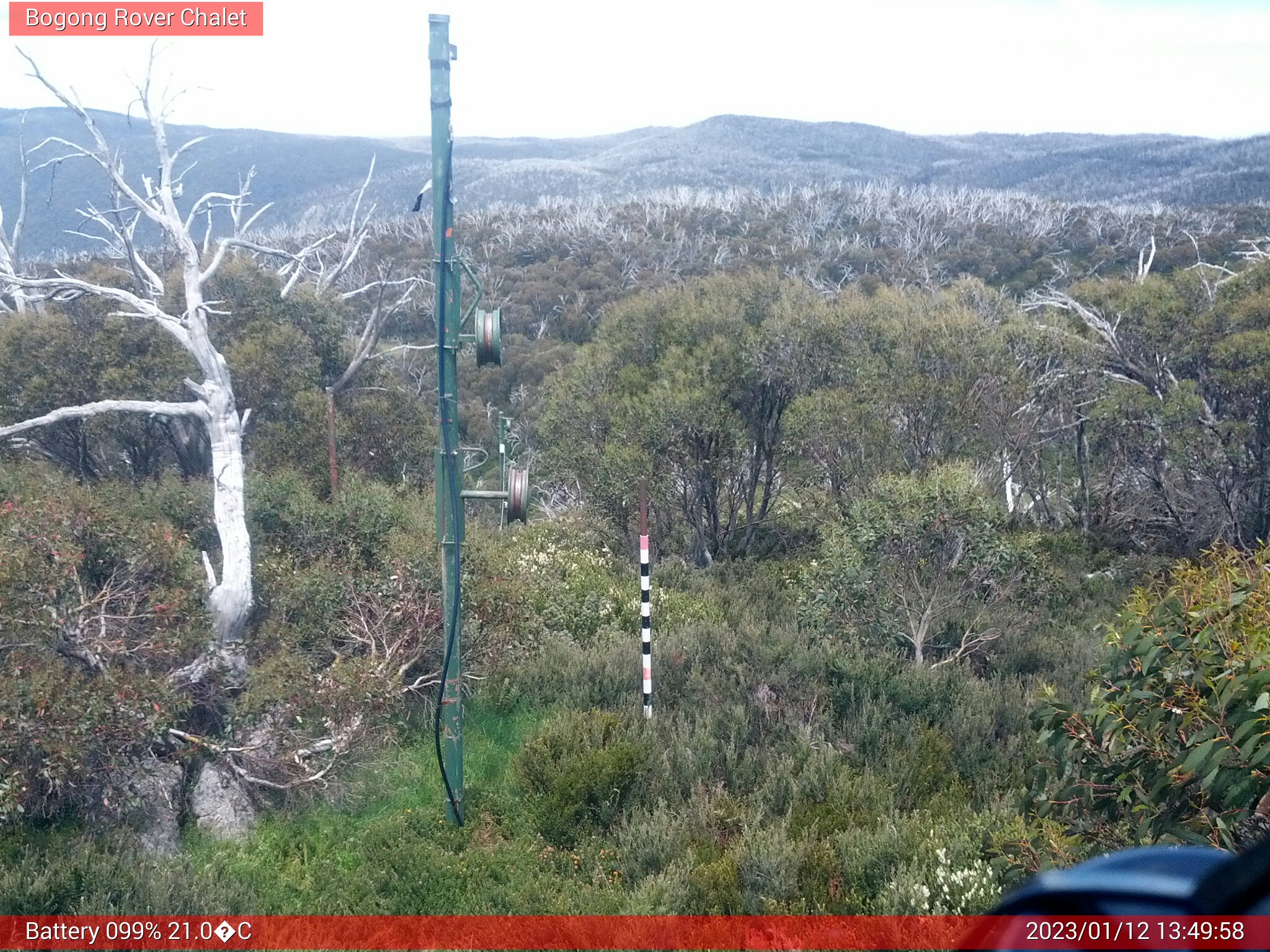 Bogong Web Cam 1:49pm Thursday 12th of January 2023