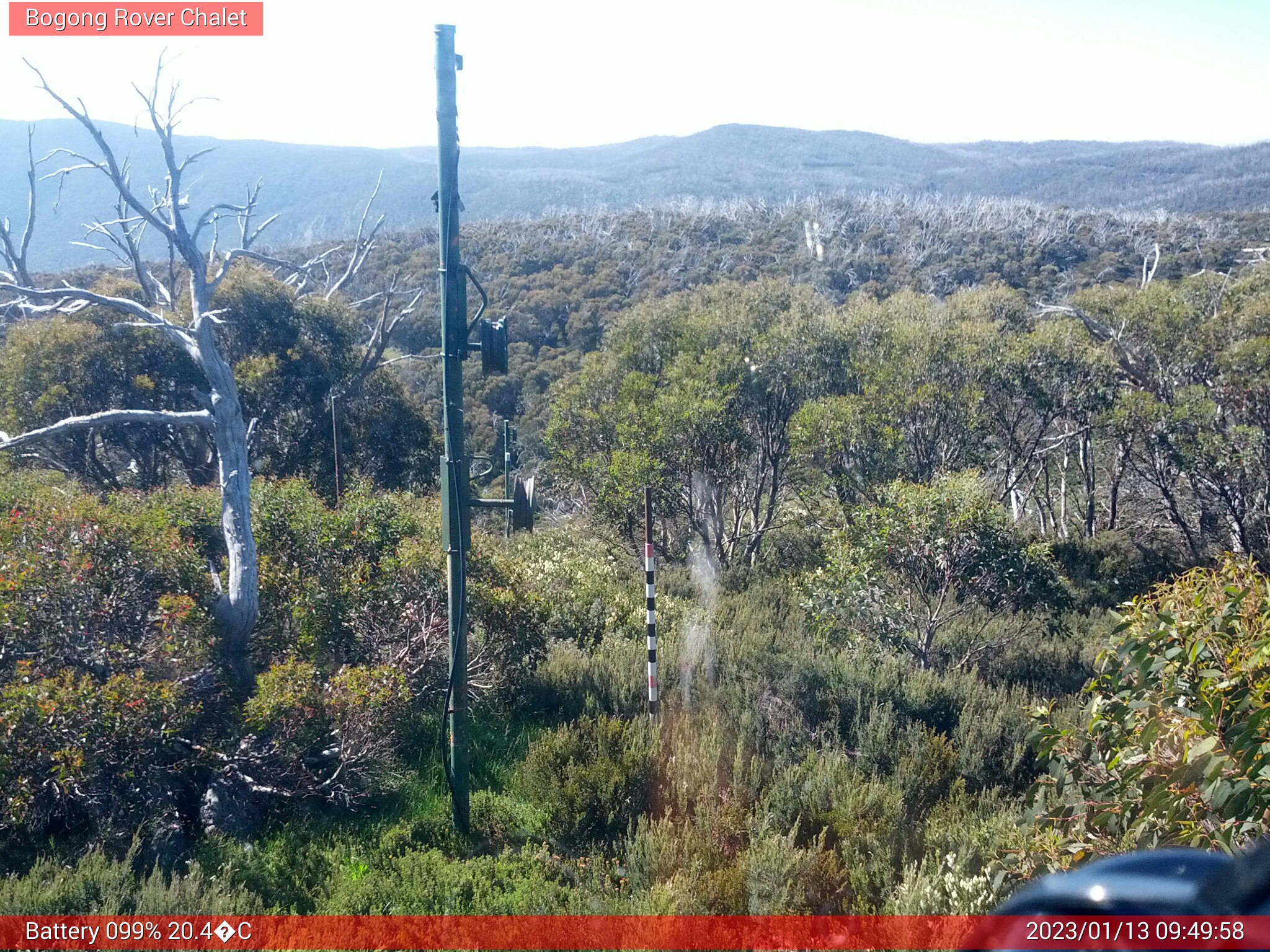 Bogong Web Cam 9:49am Friday 13th of January 2023