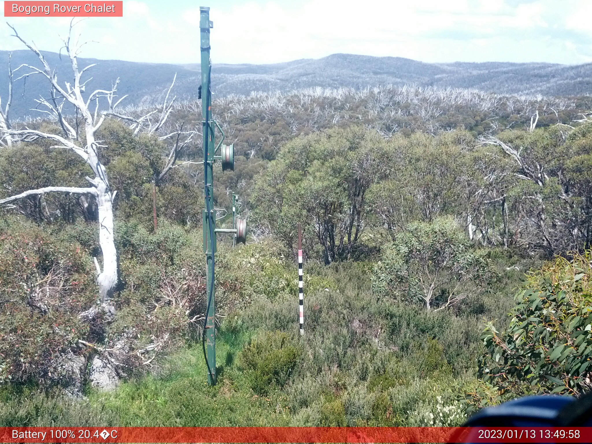 Bogong Web Cam 1:49pm Friday 13th of January 2023