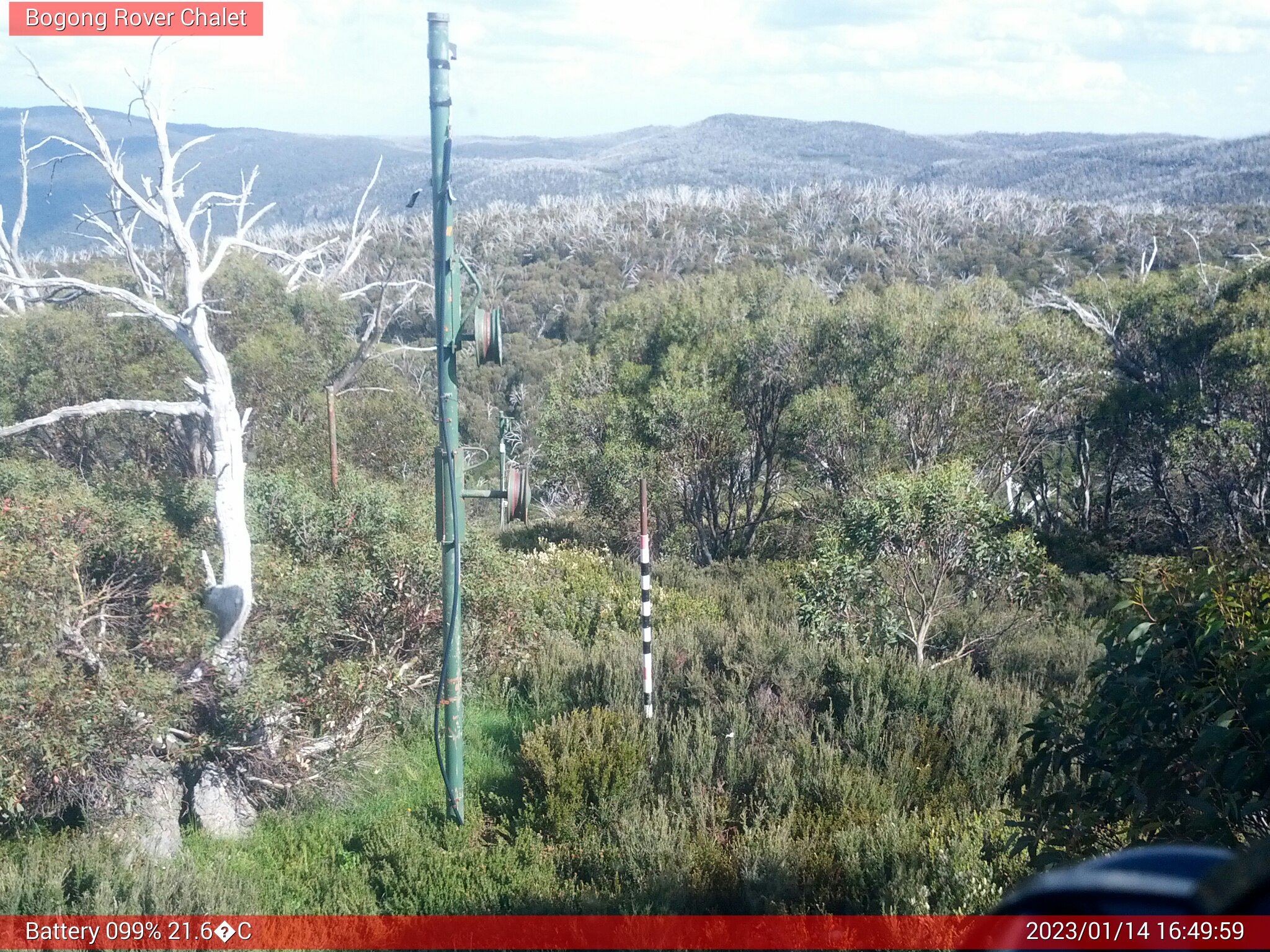 Bogong Web Cam 4:49pm Saturday 14th of January 2023