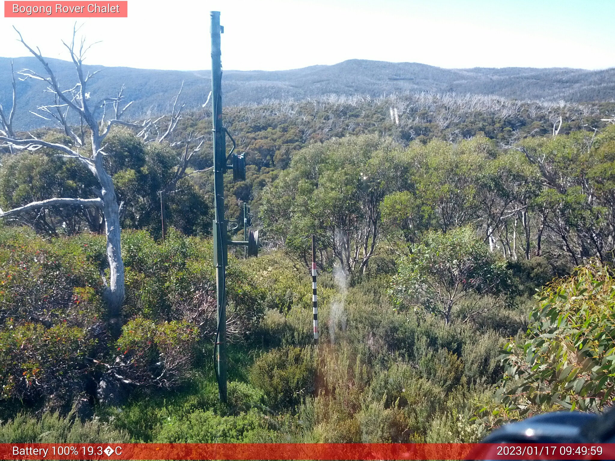 Bogong Web Cam 9:49am Tuesday 17th of January 2023