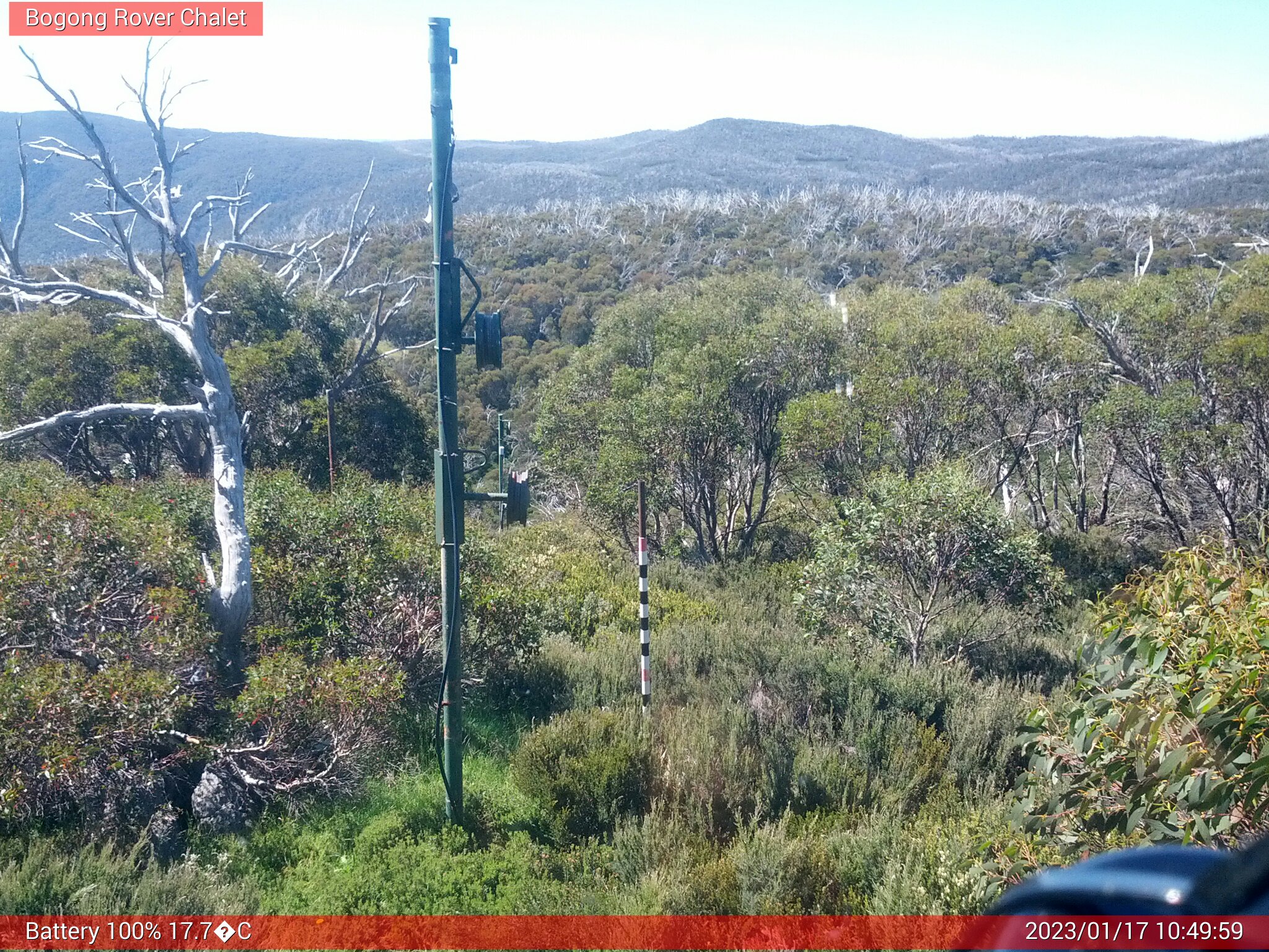 Bogong Web Cam 10:49am Tuesday 17th of January 2023