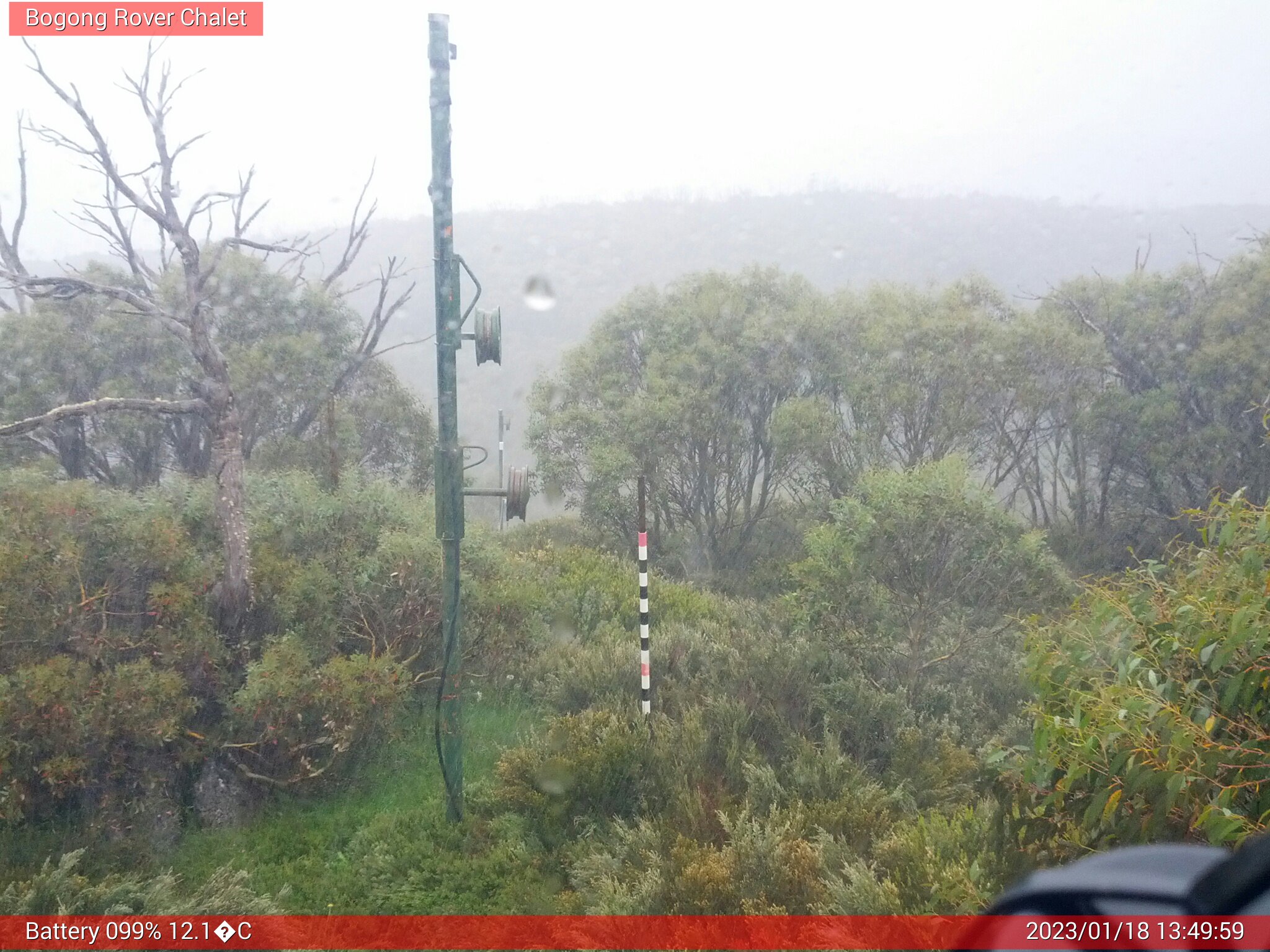 Bogong Web Cam 1:49pm Wednesday 18th of January 2023