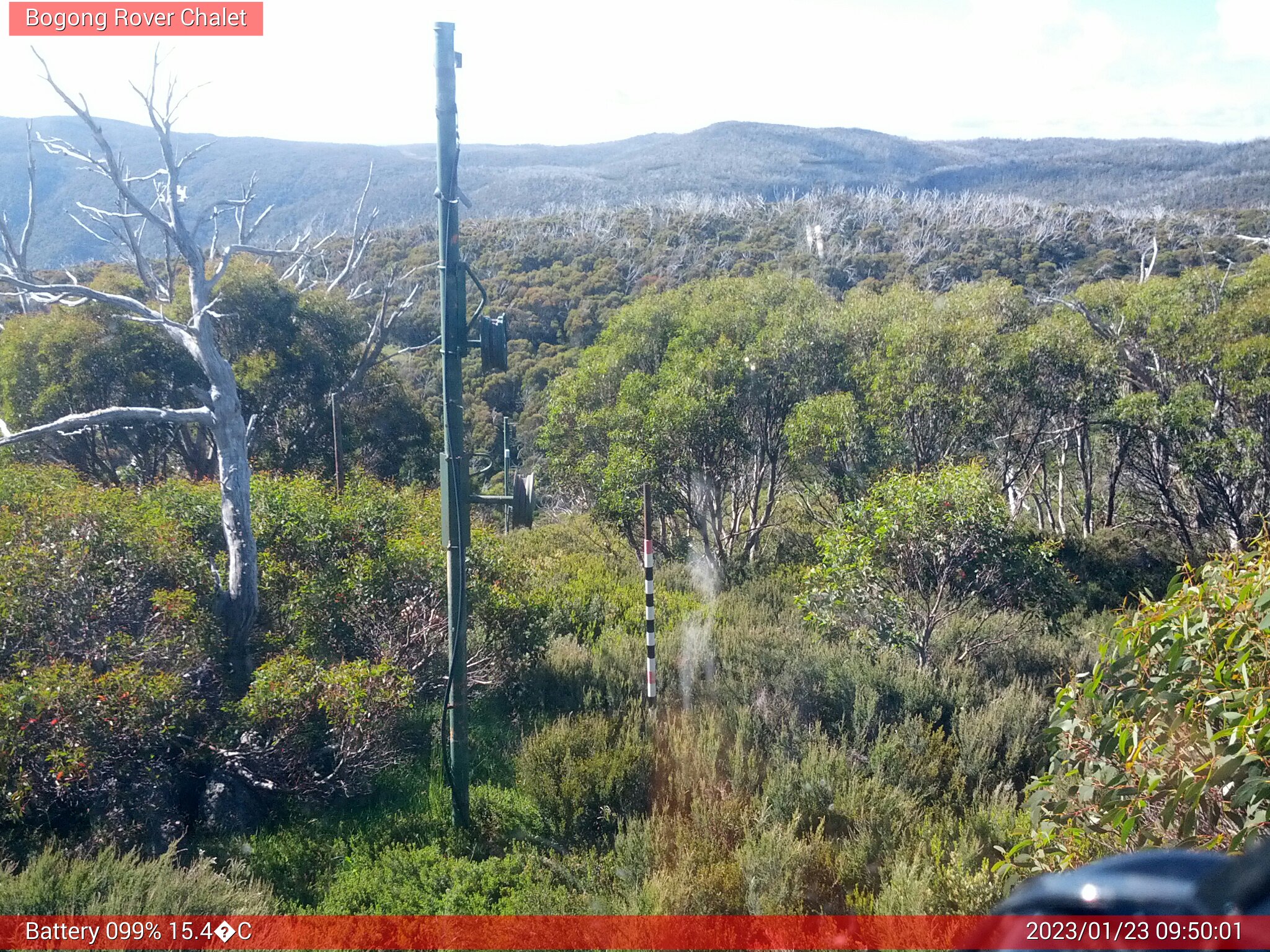 Bogong Web Cam 9:50am Monday 23rd of January 2023