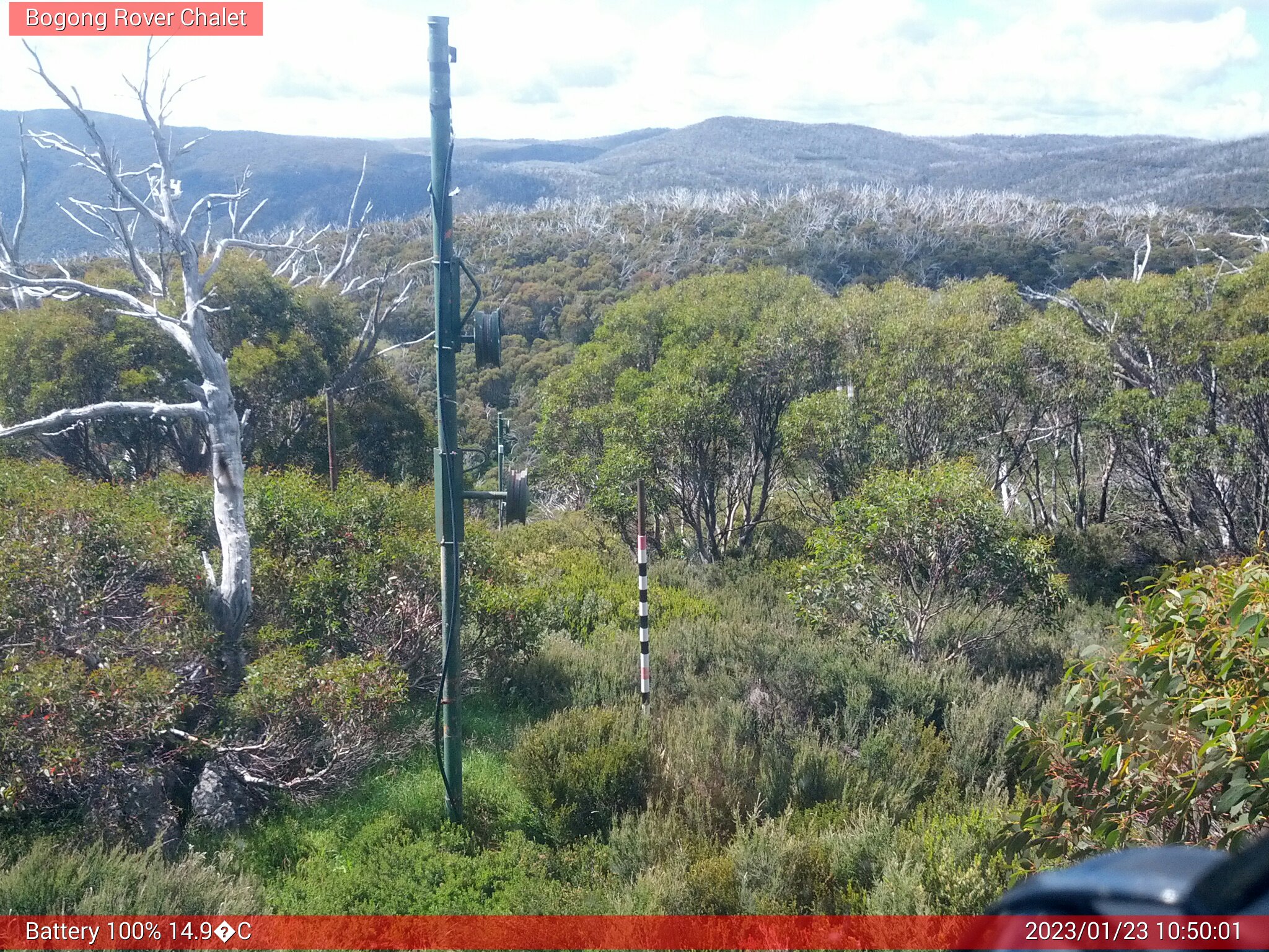 Bogong Web Cam 10:50am Monday 23rd of January 2023