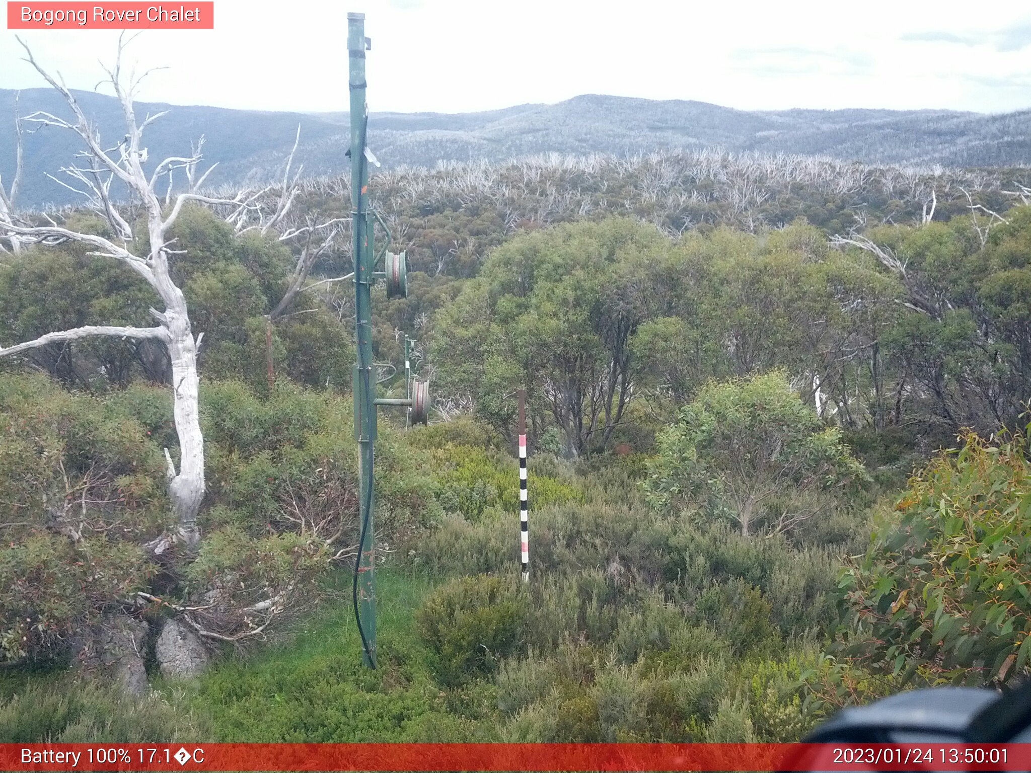 Bogong Web Cam 1:50pm Tuesday 24th of January 2023