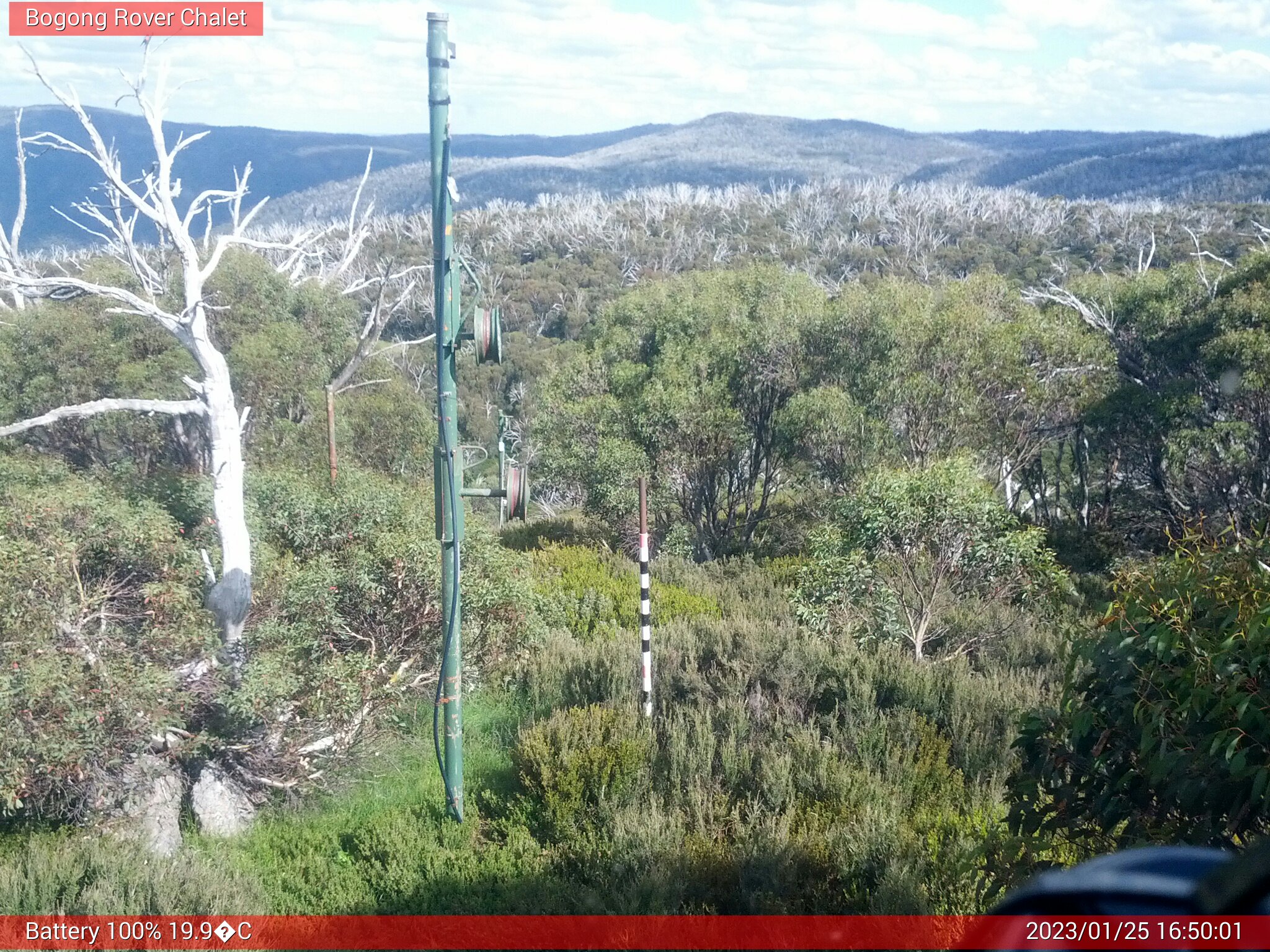 Bogong Web Cam 4:50pm Wednesday 25th of January 2023