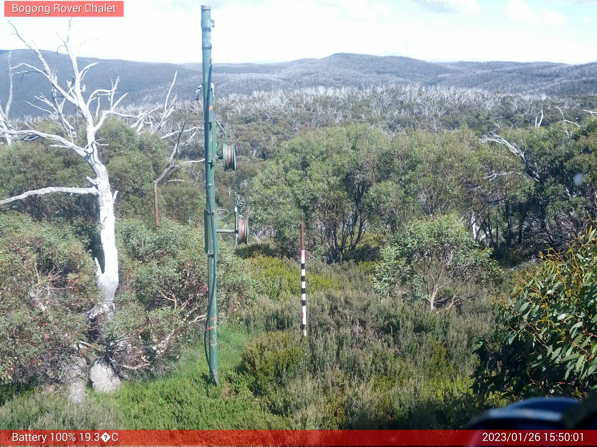 Bogong Web Cam 3:50pm Thursday 26th of January 2023