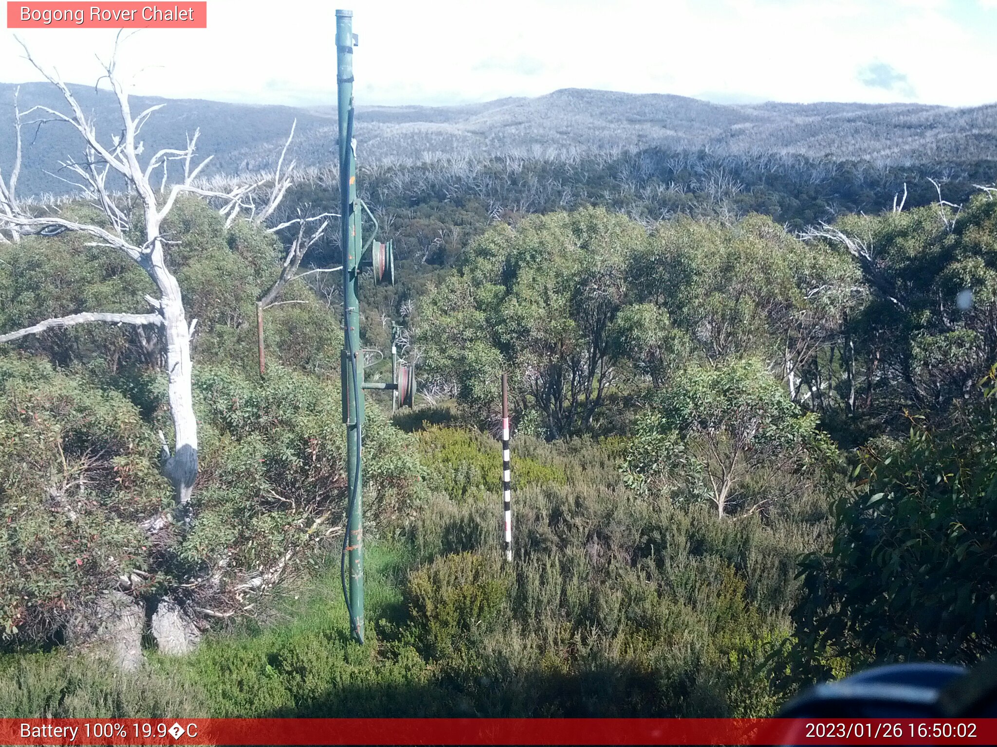 Bogong Web Cam 4:50pm Thursday 26th of January 2023