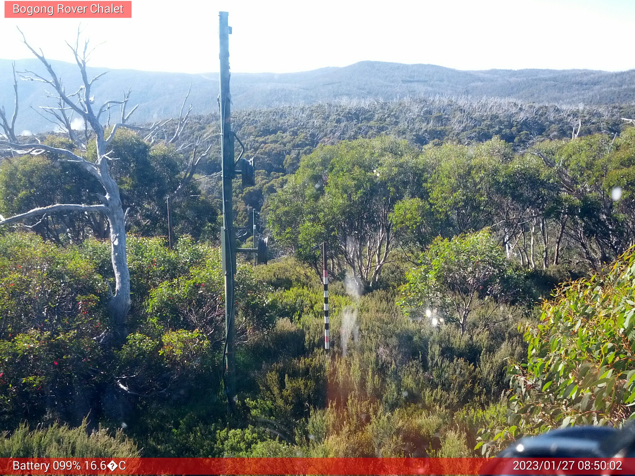 Bogong Web Cam 8:50am Friday 27th of January 2023