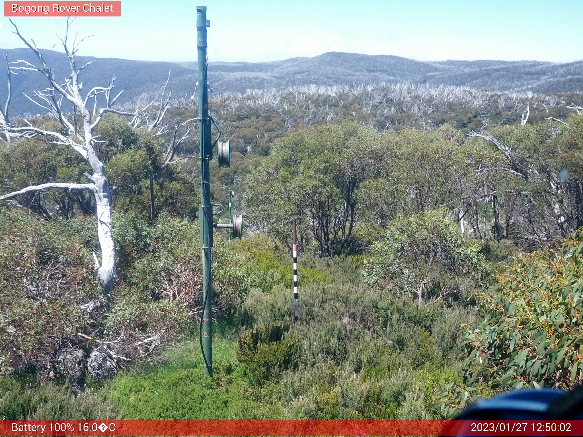 Bogong Web Cam 12:50pm Friday 27th of January 2023