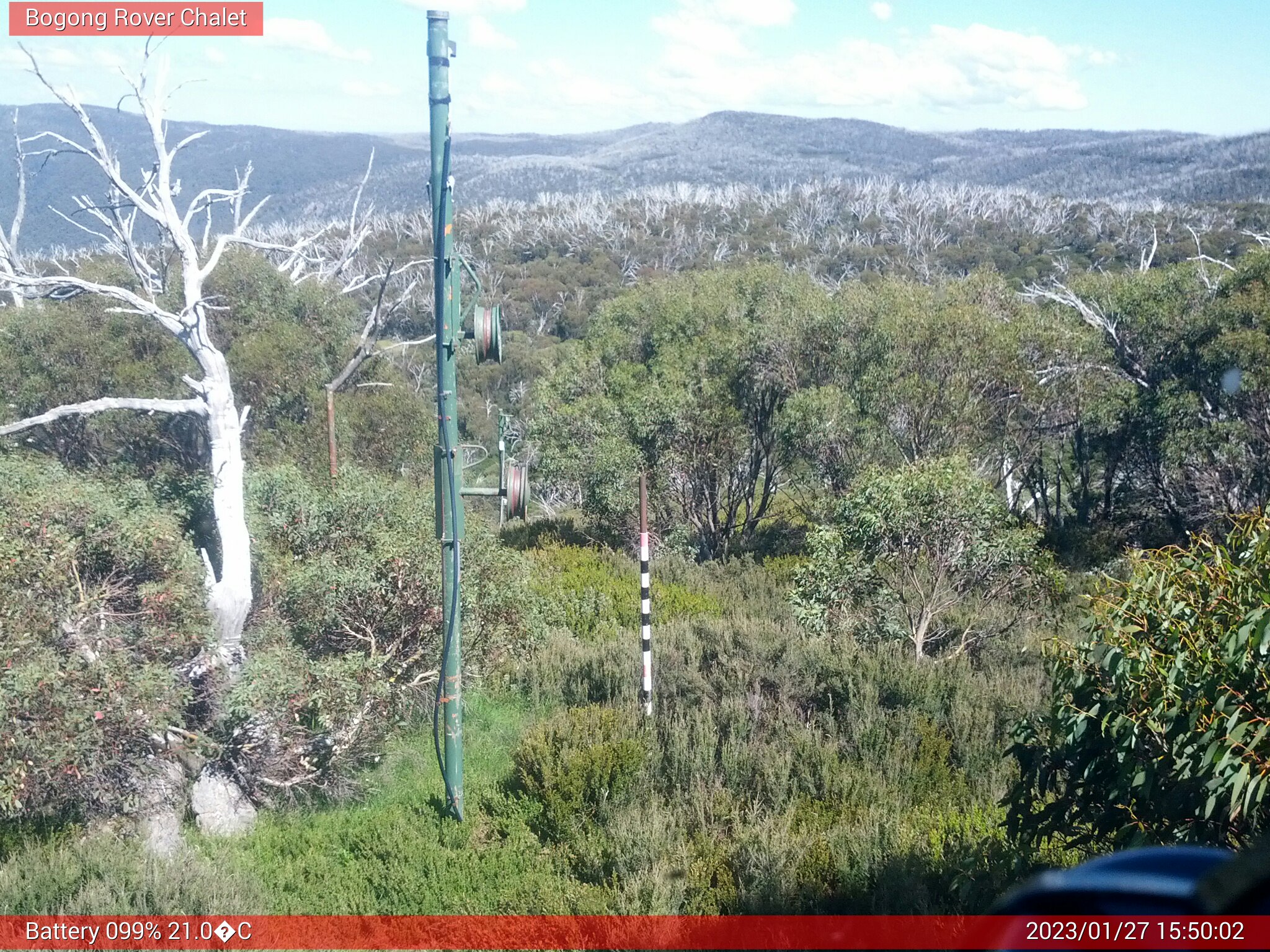 Bogong Web Cam 3:50pm Friday 27th of January 2023